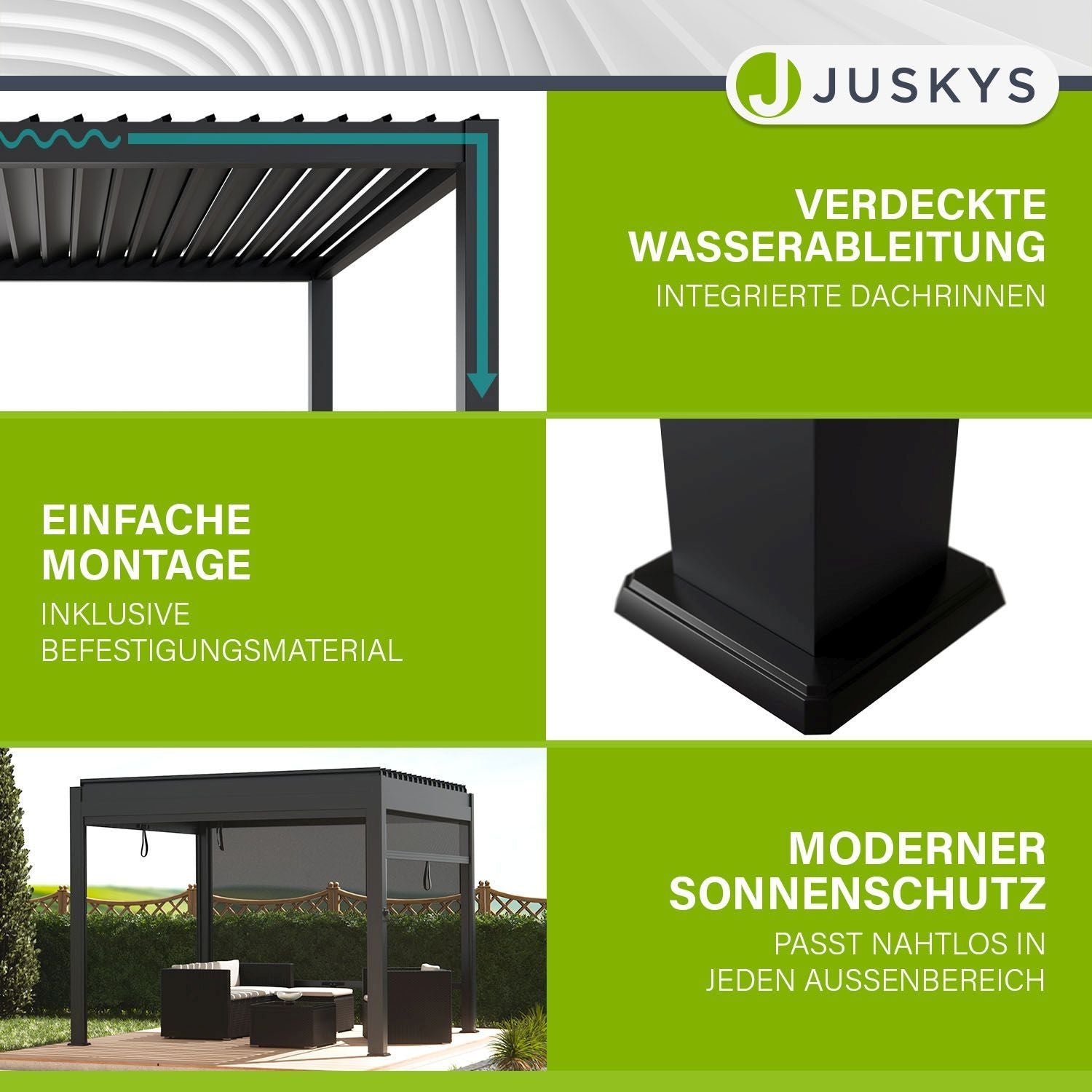 juskys-lamellendach-tahiti-3-x-3-m-anthrazit-inkl-2x-seitenwand-3-m-terrassen-be image 3