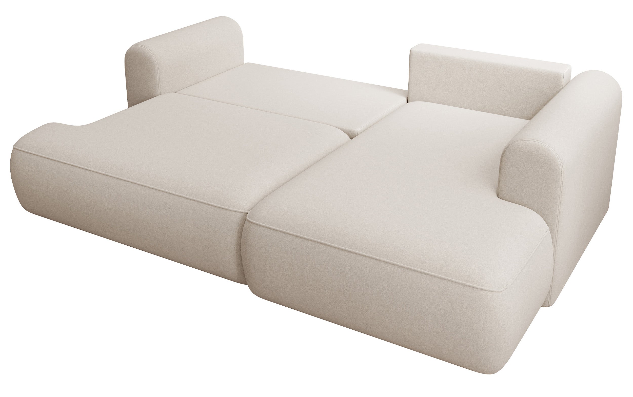selsey-ovo-mini-ecksofa-rechts-l-form-mit-schlaffunktion-und-stauraum-creme-samt image 2