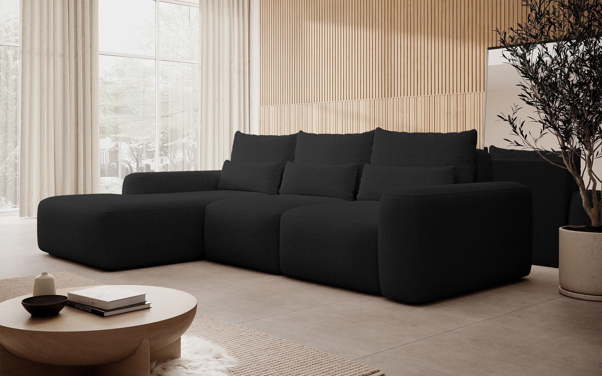 selsey-carnos-ecksofa-mit-schlaffunktion-l-form-links-schwarzer-chenille image 2