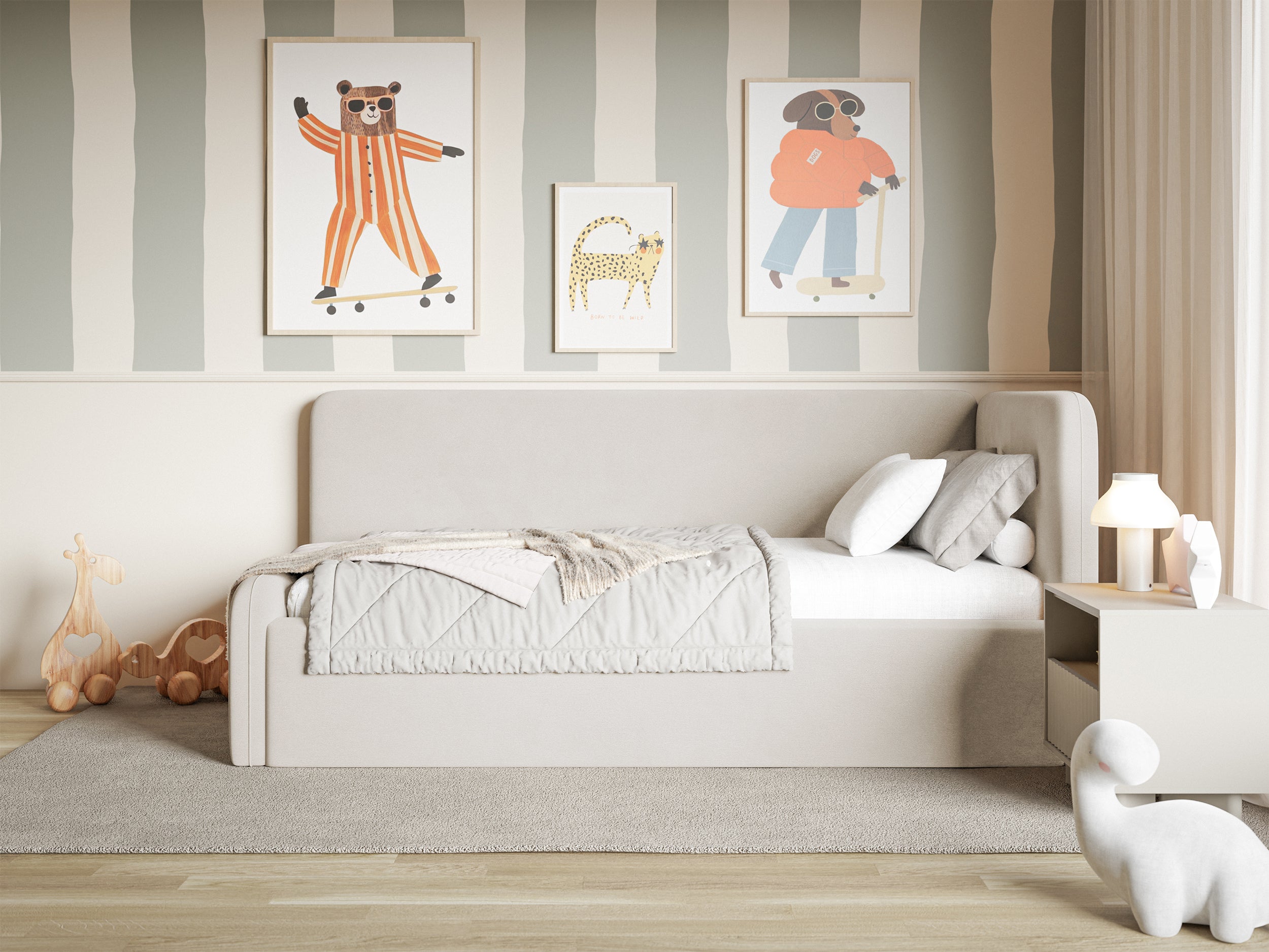 selsey-fanklo-jugendbett-90x200-cm-rechts-mit-stauraum-hellbeige-samt image 6