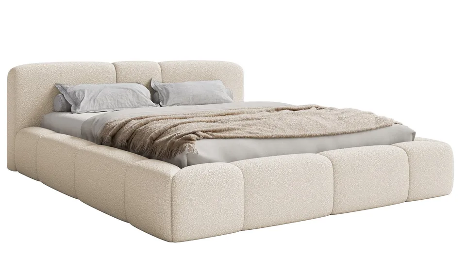 selsey-bowia-polsterbett-140x200-cm-hellbeige-boucl-mit-rollrost image 1