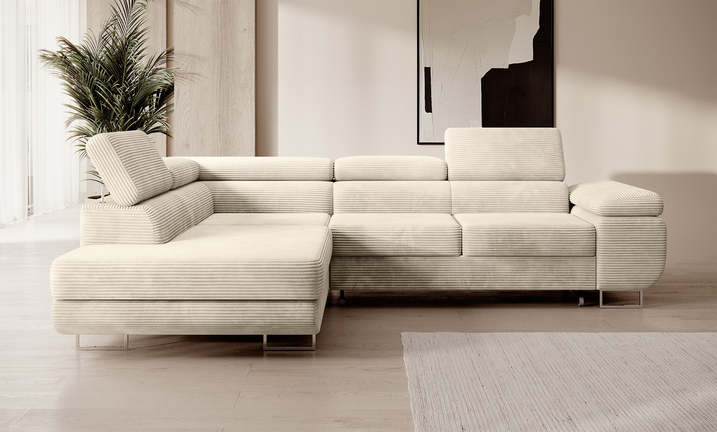 selsey-stevil-ecksofa-links-mit-schlaffunktion-und-stauraum-hellbeiger-cord image 4