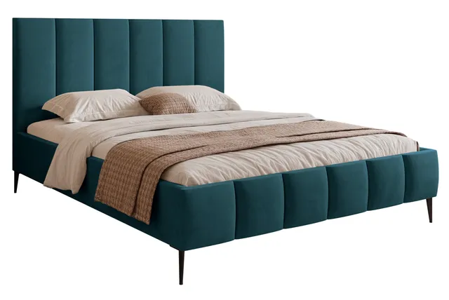 selsey-sarafino-polsterbett-160x200-cm-mit-bettkasten-t-rkiser-samt-metallrahmen image 1