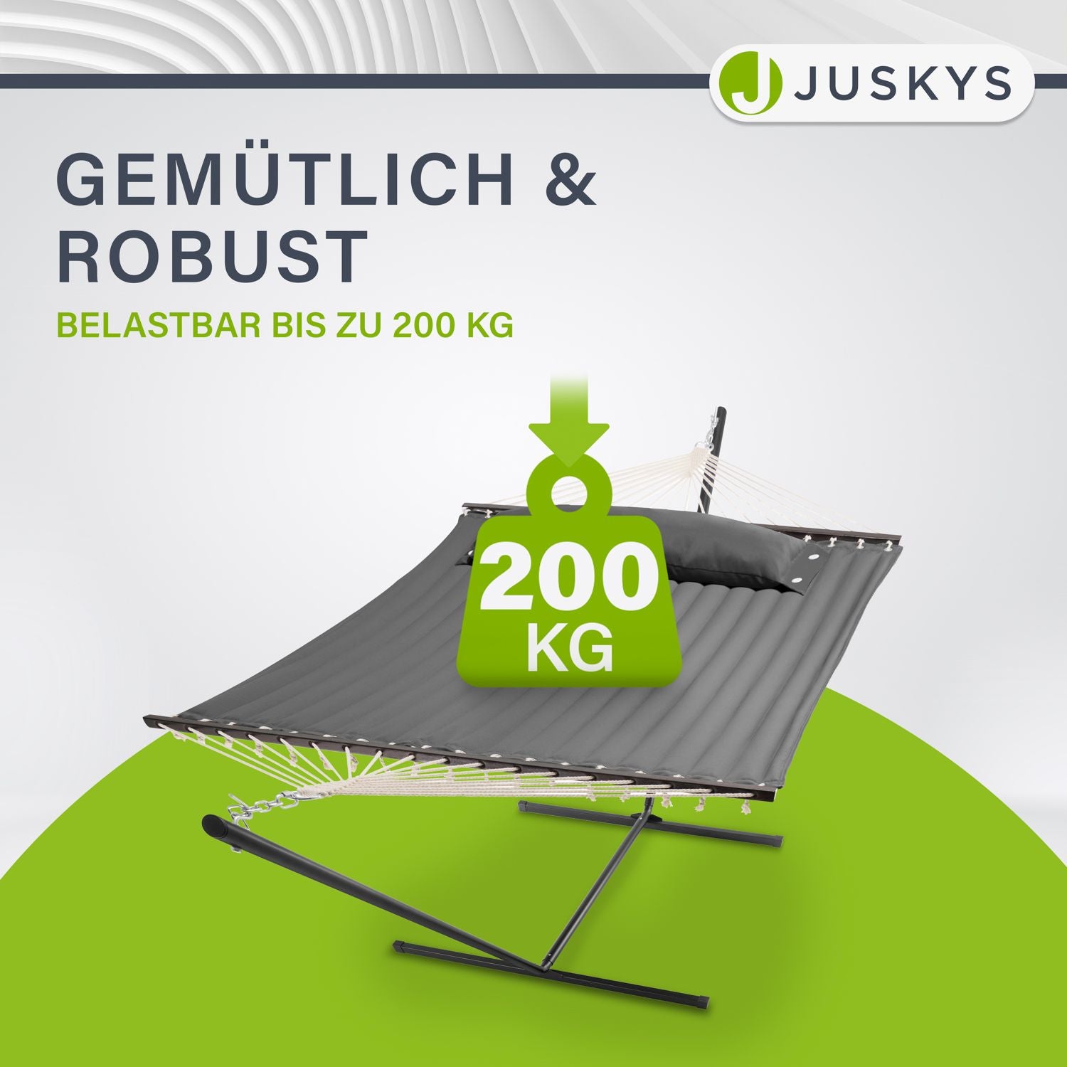 juskys-h-ngematte-cata-doppelh-ngematte-mit-gestell-und-kissen image 4