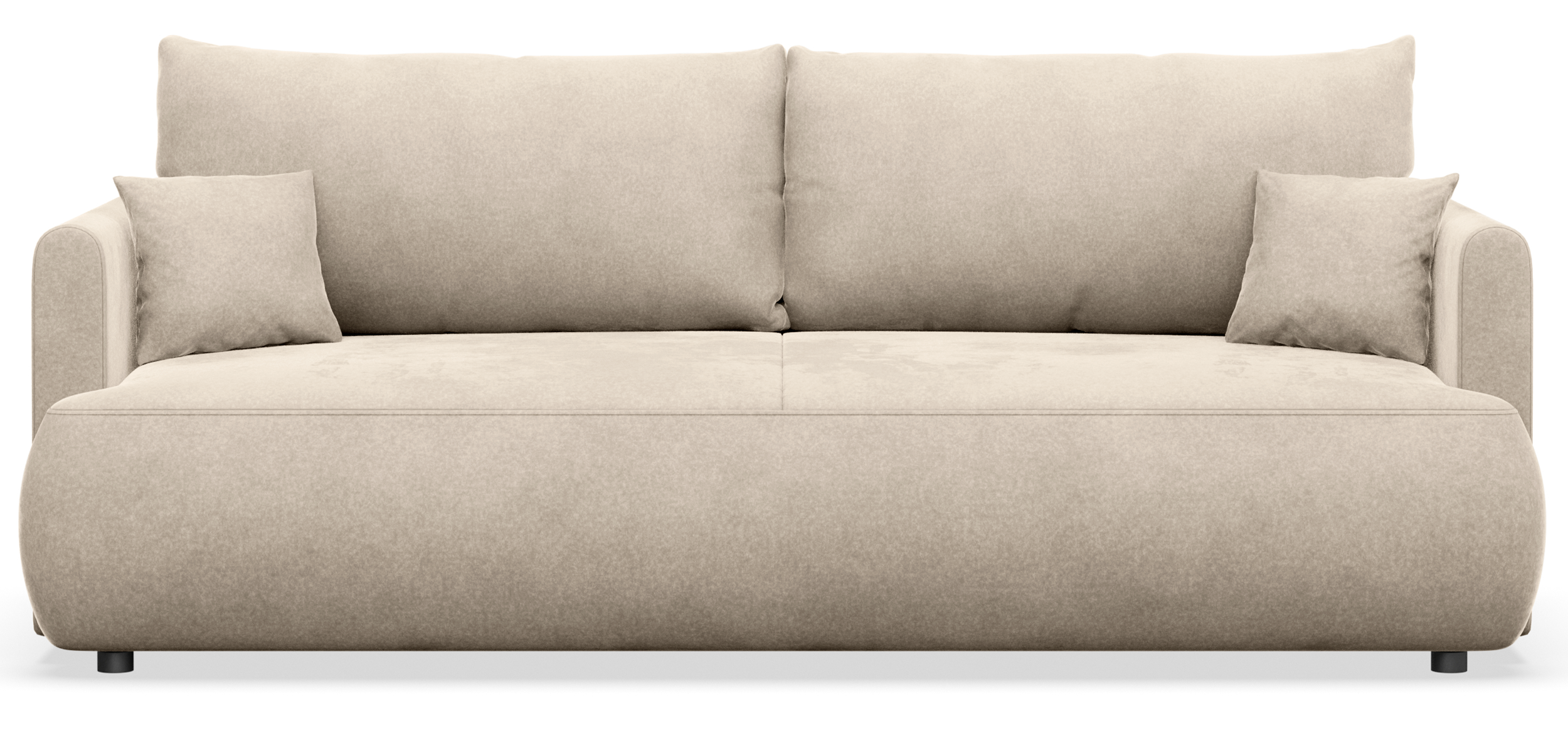 selsey-ovo-mini-drei-sitzer-schlafsofa-mit-stauraum-hellbeiger-samt image 1