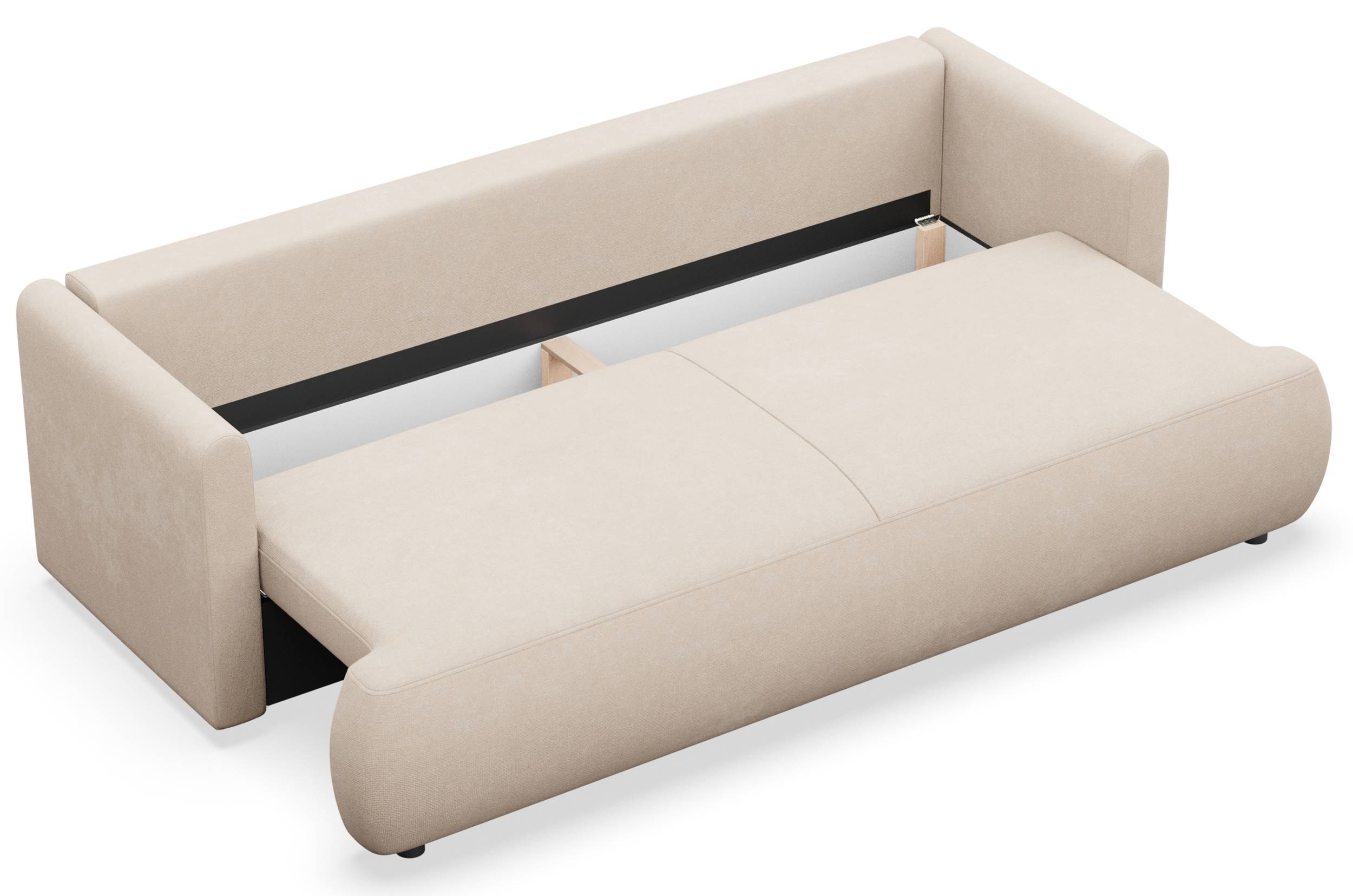 selsey-ovo-mini-dreisitziges-ausklappbares-sofa-mit-stauraum-creme-chenille image 3