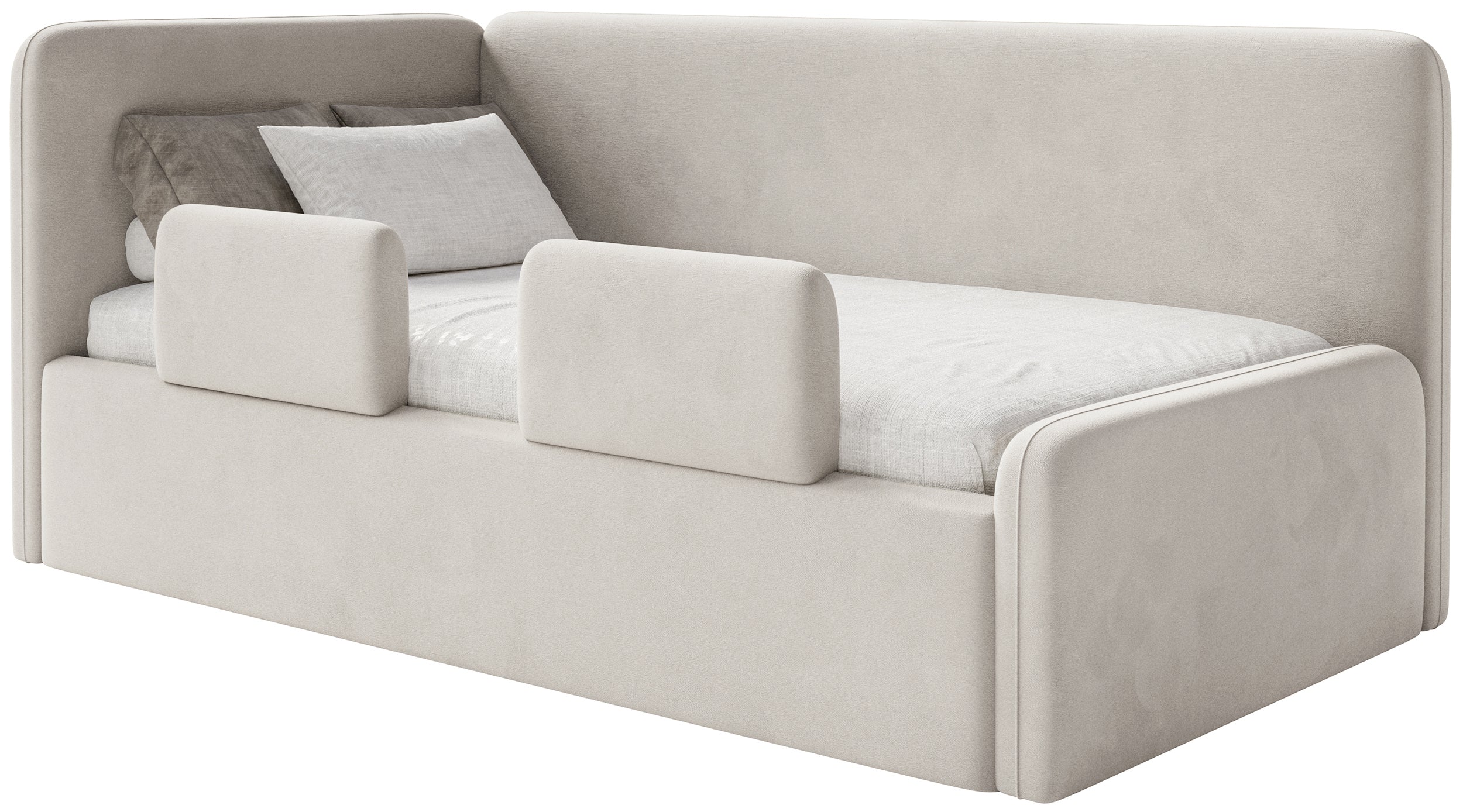selsey-fanklo-jugendbett-120x200-cm-links-mit-matratze-hellbeiger-velours-staura image 1