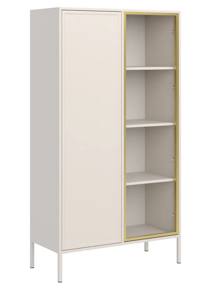 selsey-velveto-vitrine-90-cm-zweit-rig-kaschmir-mit-glasfront image 1