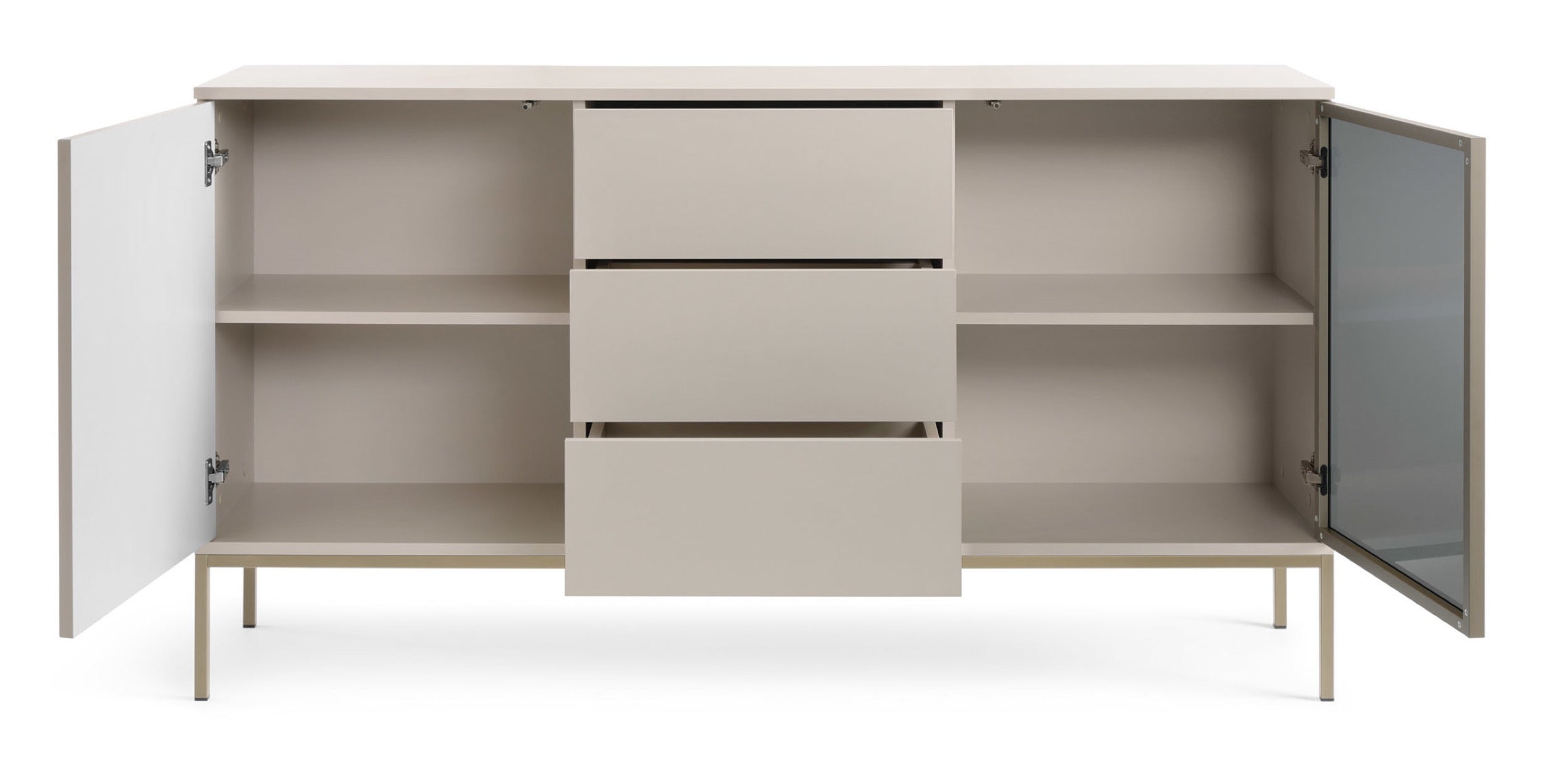 selsey-tosena-kommode-154-cm-kaschmir-mit-2-t-ren-schubladen-und-led image 4