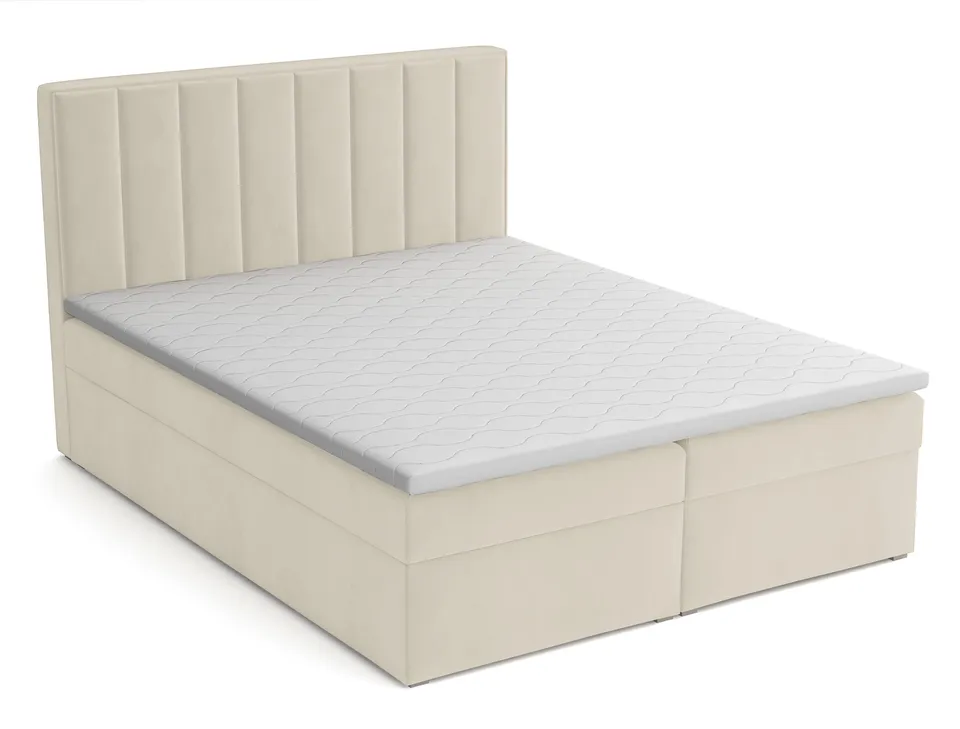 selsey-rinus-kontinentales-bett-180x200-cm-mit-stauraum-und-topper-creme-samt image 1