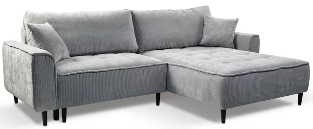 selsey-blues-ecksofa-l-f-rmig-rechts-mit-schlaffunktion-und-stauraum-grauer-cord image 1
