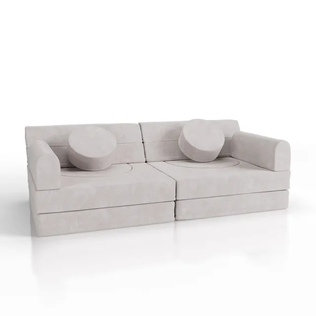 juskys-kayo-kindersofa-spielsofa-cord-beige-modular-mit-kissen image 1