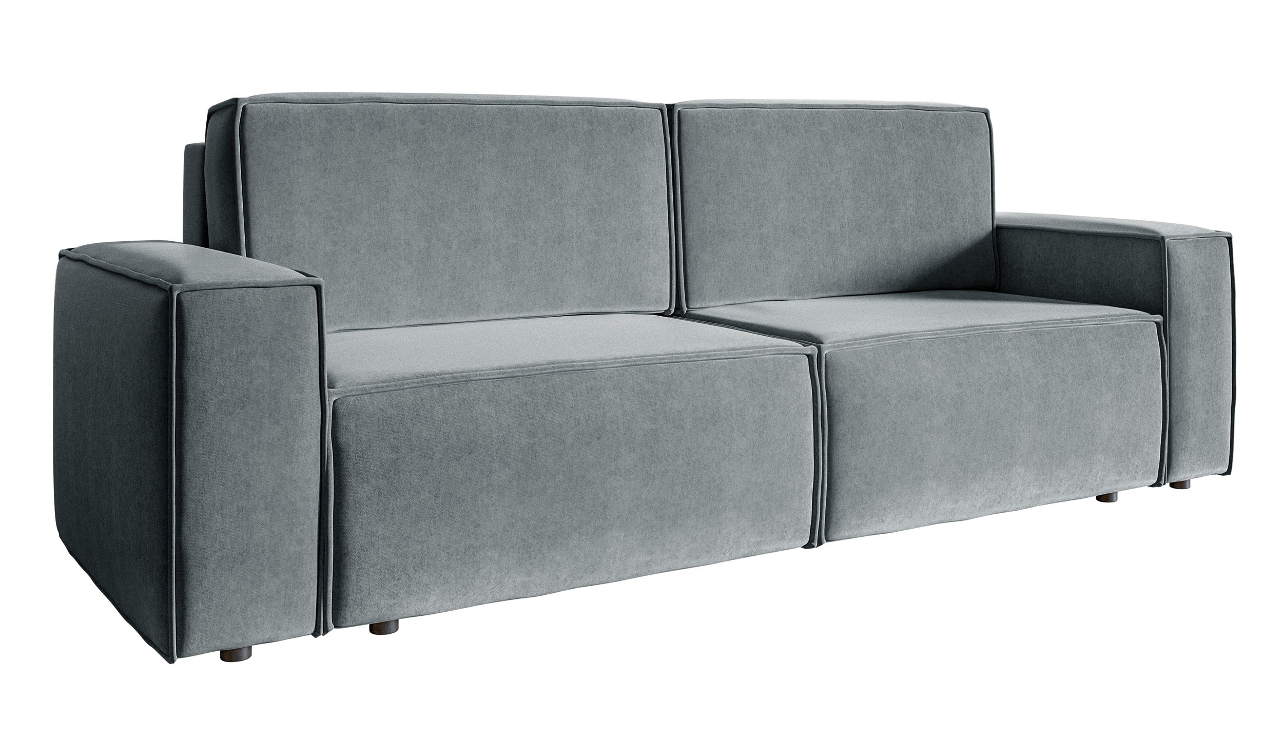 selsey-copertino-dreisitziges-schlafsofa-grau-velours-wasserabweisend image 4
