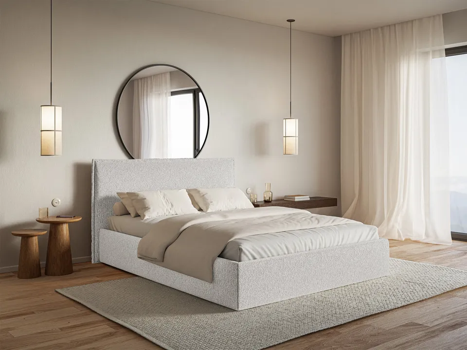selsey-softie-slim-gepolstertes-bett-200x200-cm-hellgrauer-chenille image 1