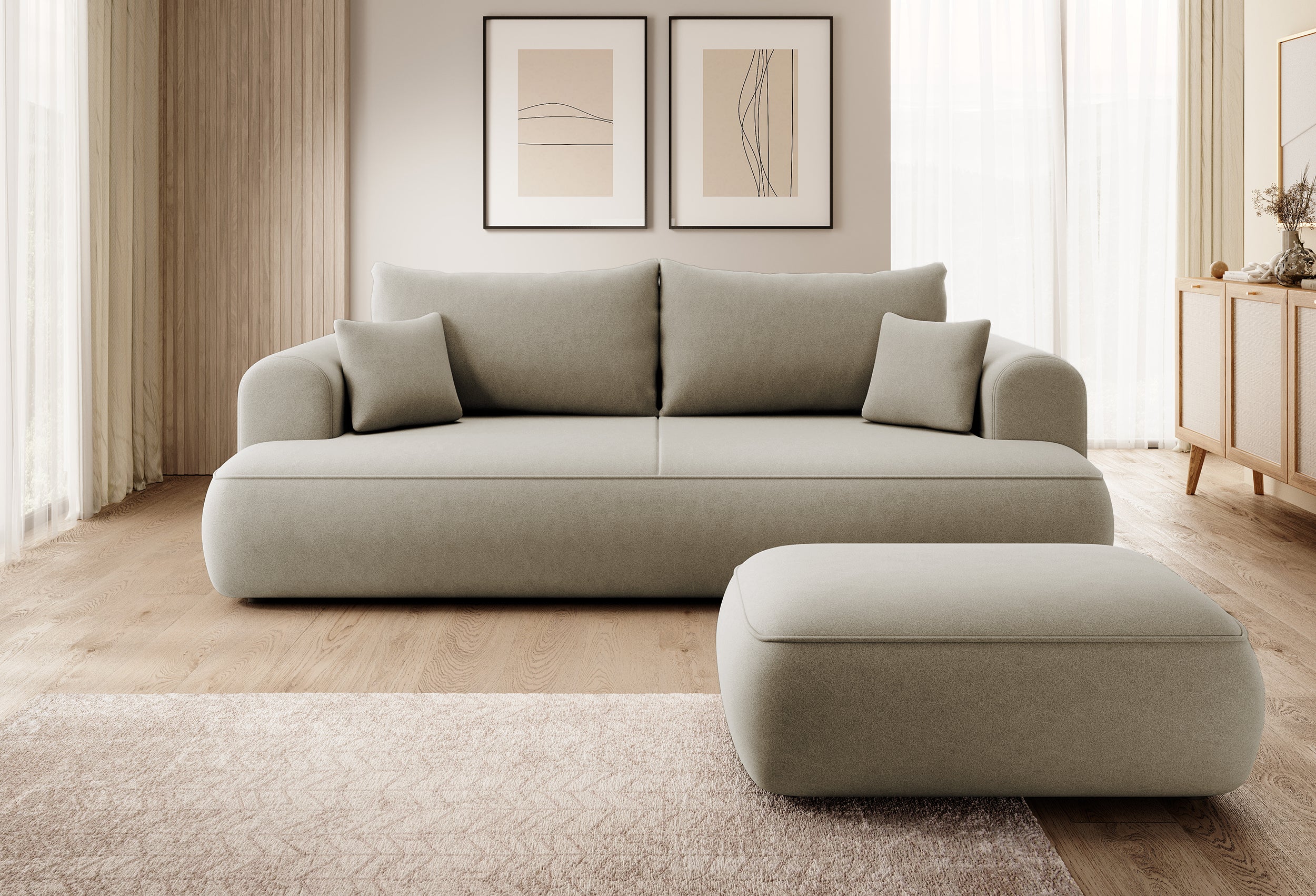 selsey-ovo-pouf-velours-beige-rund-leicht-zu-reinigen image 2