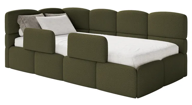 selsey-cloudy-jugendbett-90x200-cm-links-mit-matratze-stauraum-olivgr-ner-boucl image 1