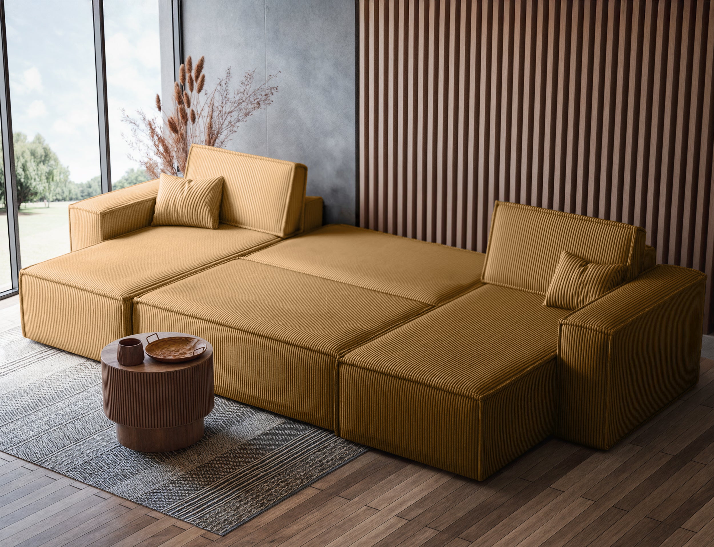 selsey-scarlo-u-f-rmiges-ecksofa-mit-schlaffunktion-senfgelb-cord image 5