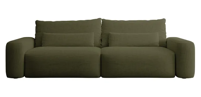 selsey-carnos-dreisitziges-ausklappbares-sofa-olivgr-ner-chenille-stoff-hydropho image 1