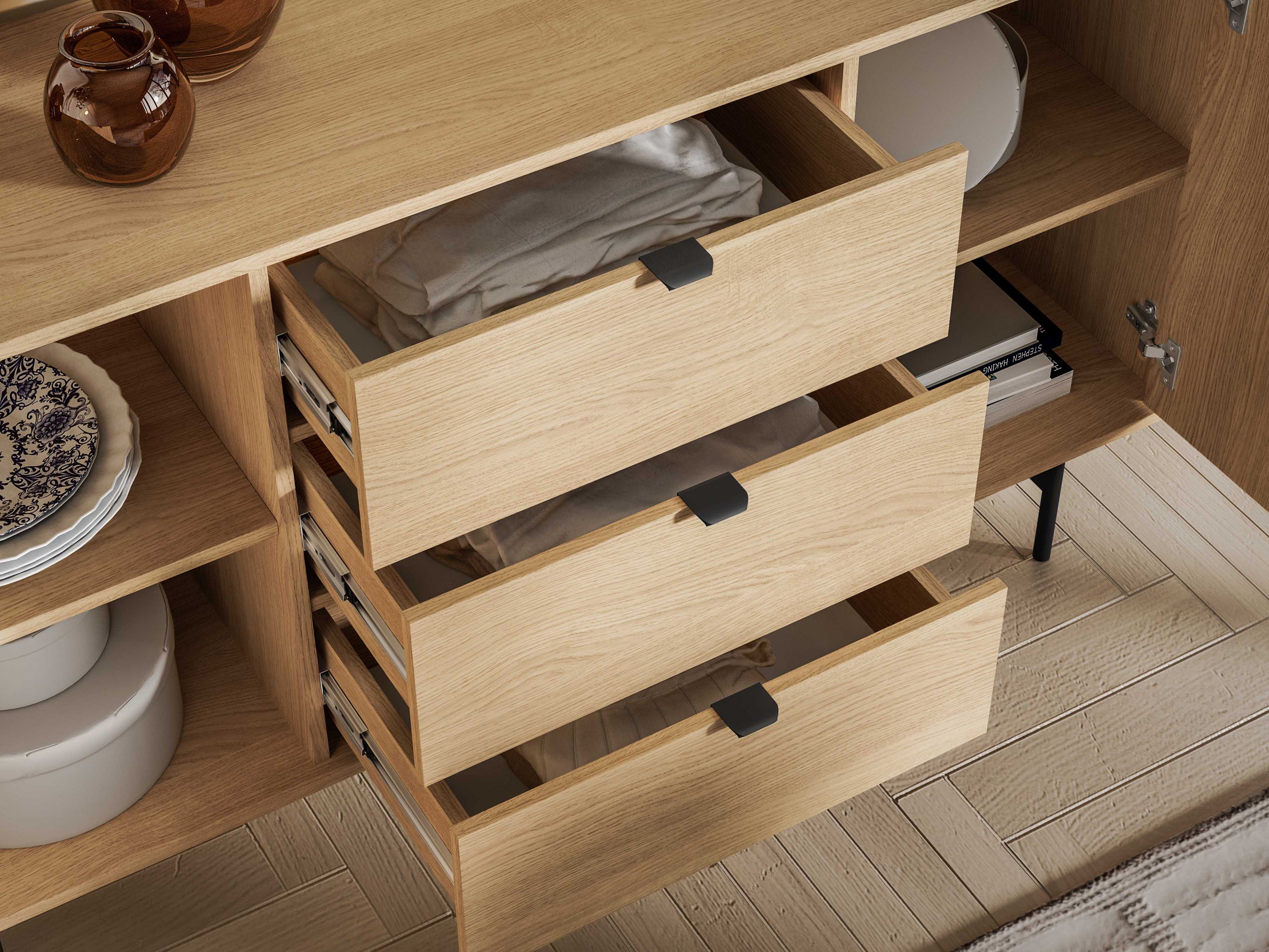 selsey-reynos-zweit-rige-kommode-mit-drei-schubladen-150-cm-eiche-mavelie image 7