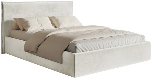 selsey-softie-slim-polsterbett-200x200-cm-grau-beige-velours image 1
