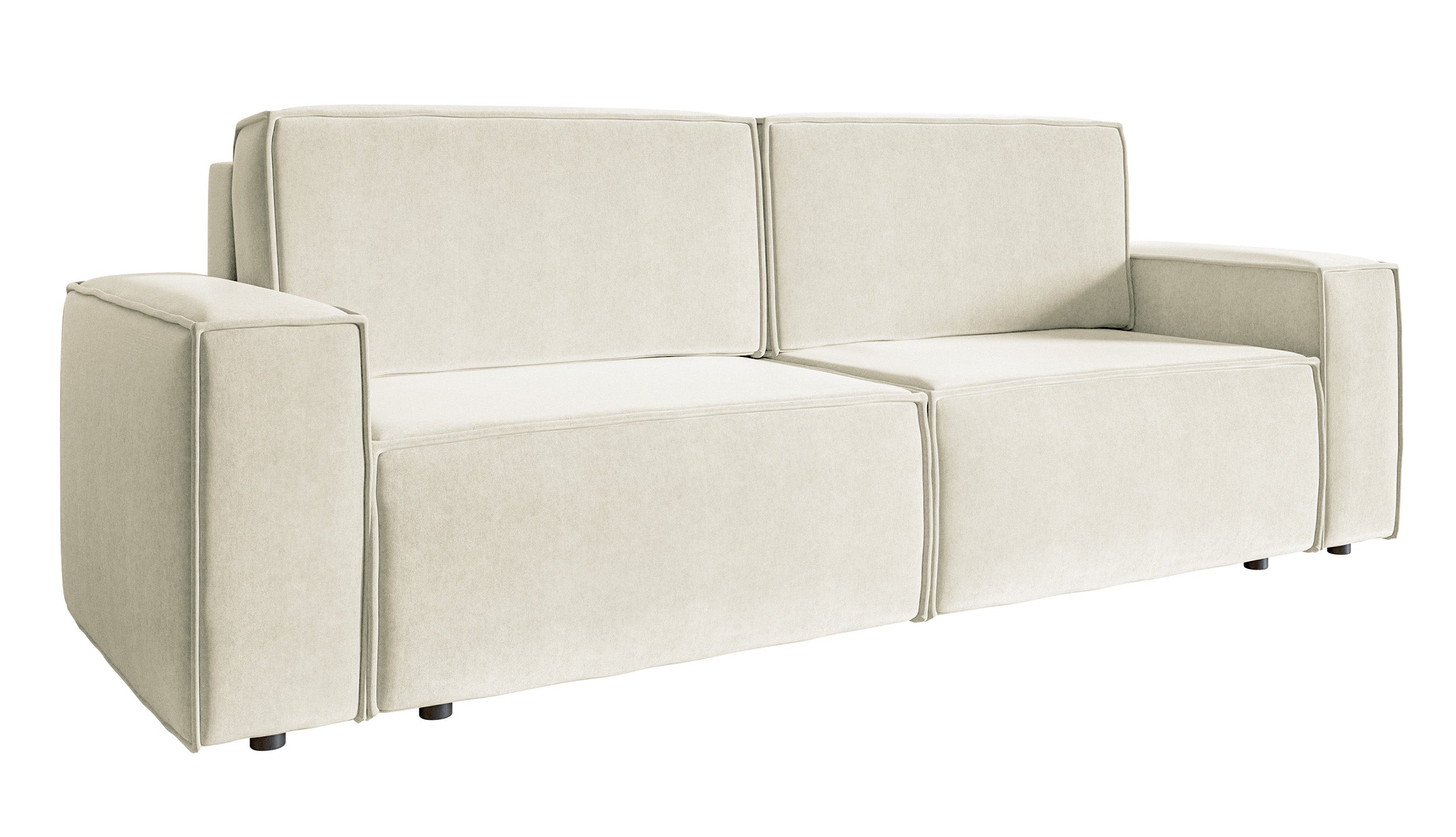 selsey-copertino-drei-sitzer-schlafsofa-creme-velours-wasserabweisend image 2
