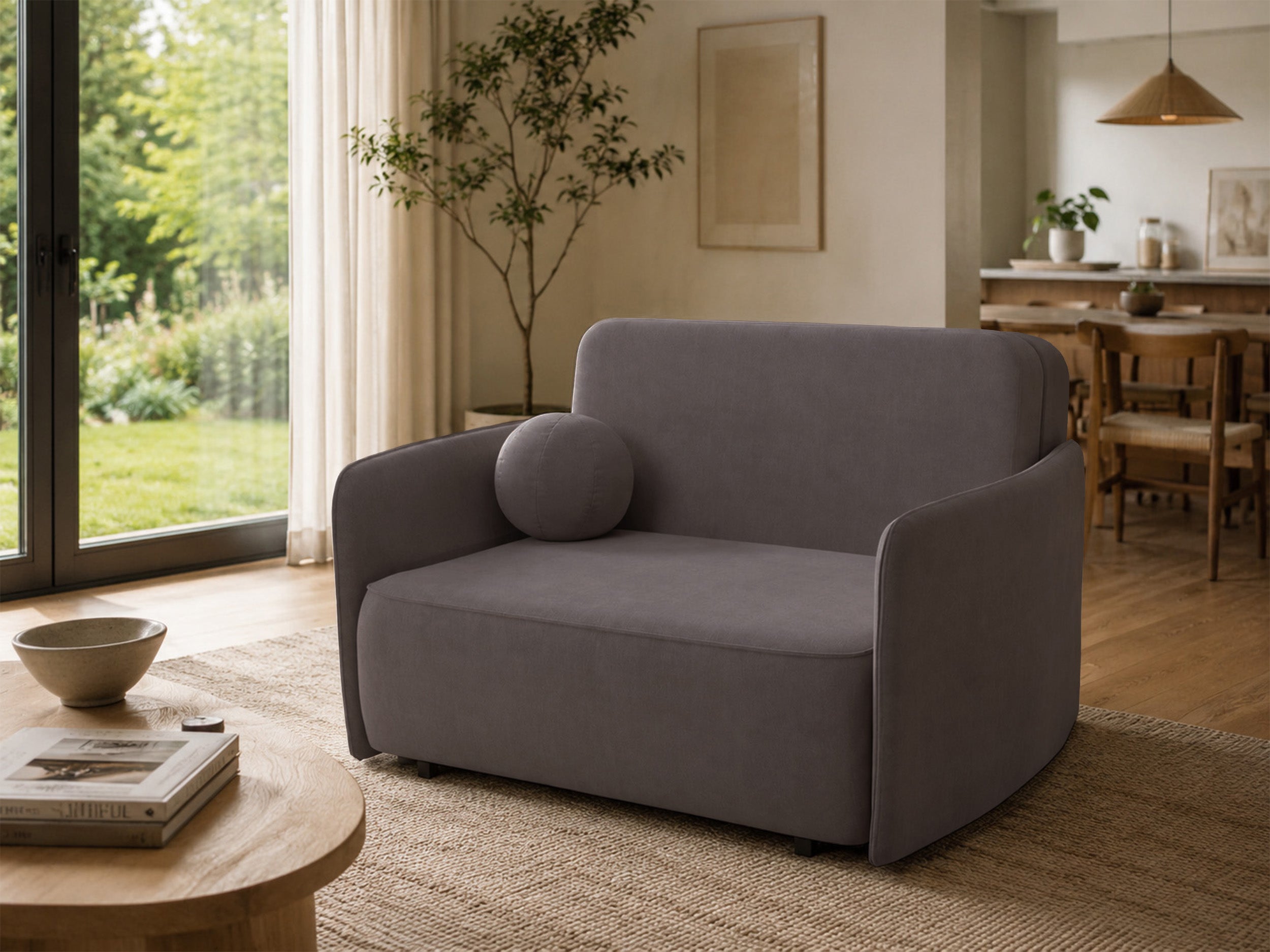 selsey-paxi-ausziehbare-zweisitzer-couch-145-cm-mit-stauraum-grau-braunes-chenil image 4