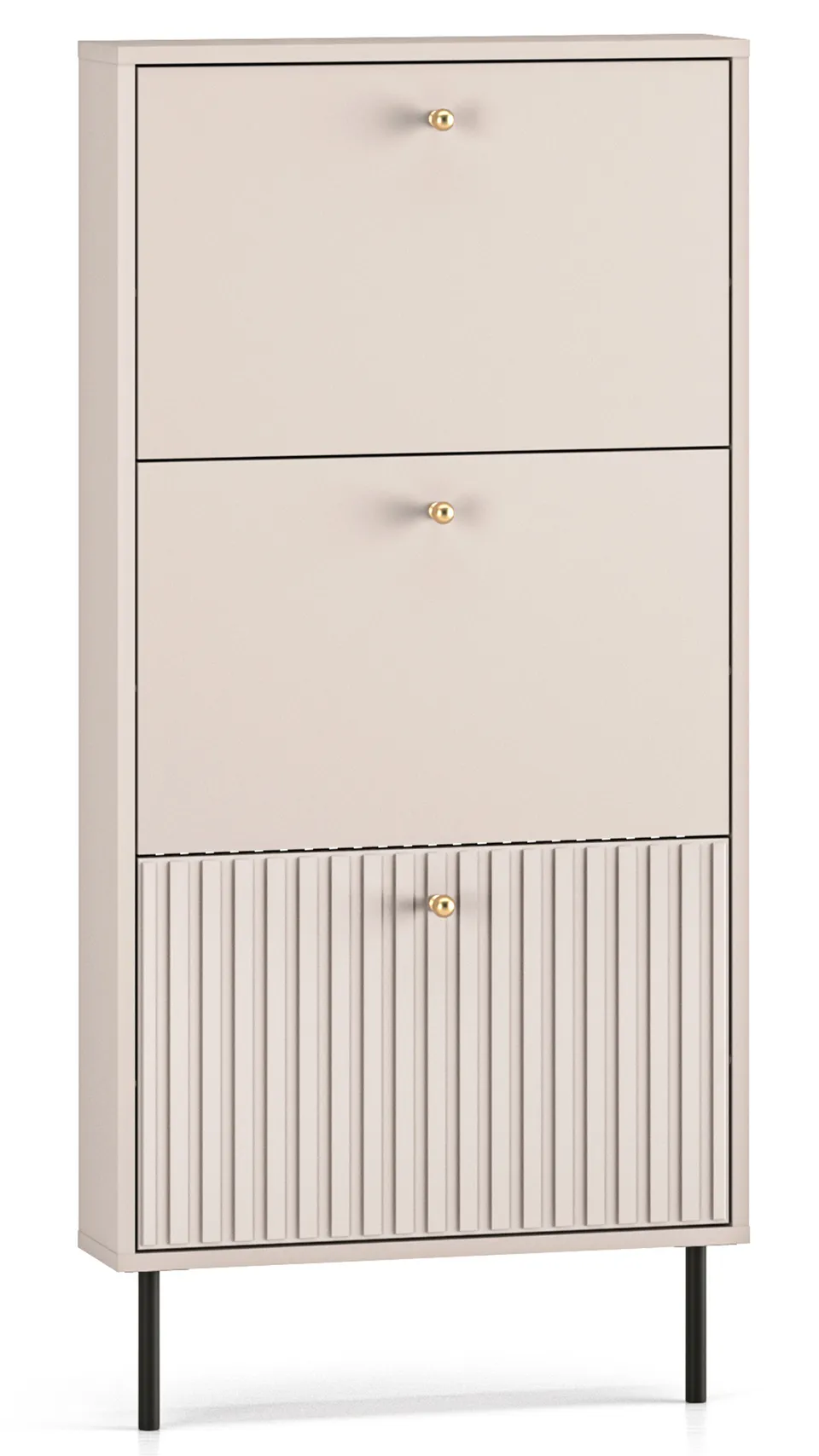 selsey-caletto-schuhschrank-60-cm-mit-3-klappen-kaschmir-schmal image 1