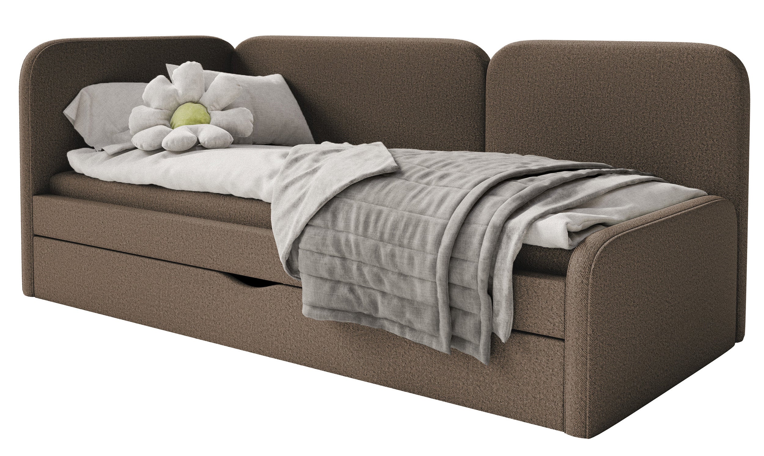 selsey-cuddy-jugendbett-90x200-cm-links-braun-strickgewebe-mit-matratze-und-stau image 1