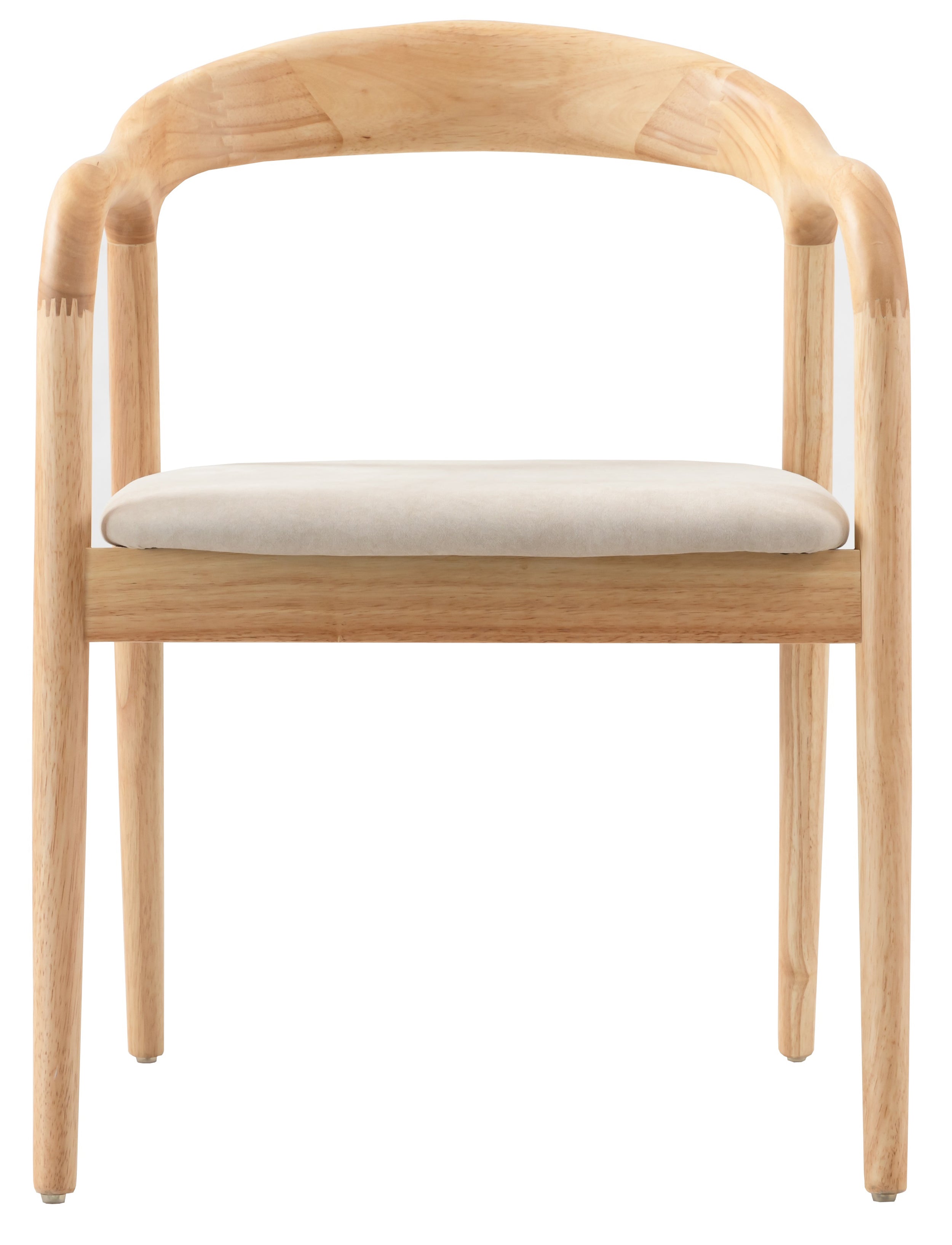 selsey-battione-holzstuhl-esszimmer-beiger-samt-nat-rliche-eiche-pflegeleicht image 2