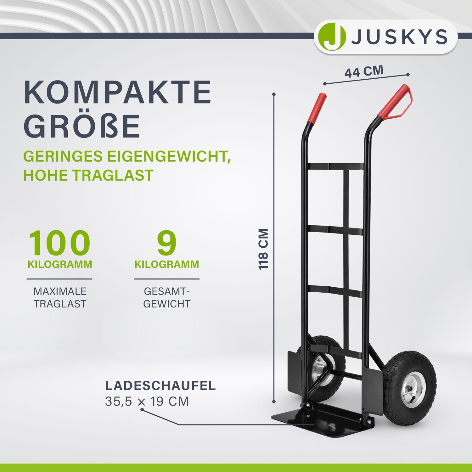 juskys-sackkarre-basic-transportkarre-klappbar-schwarz-mit-roten-griffen-100-kg image 3