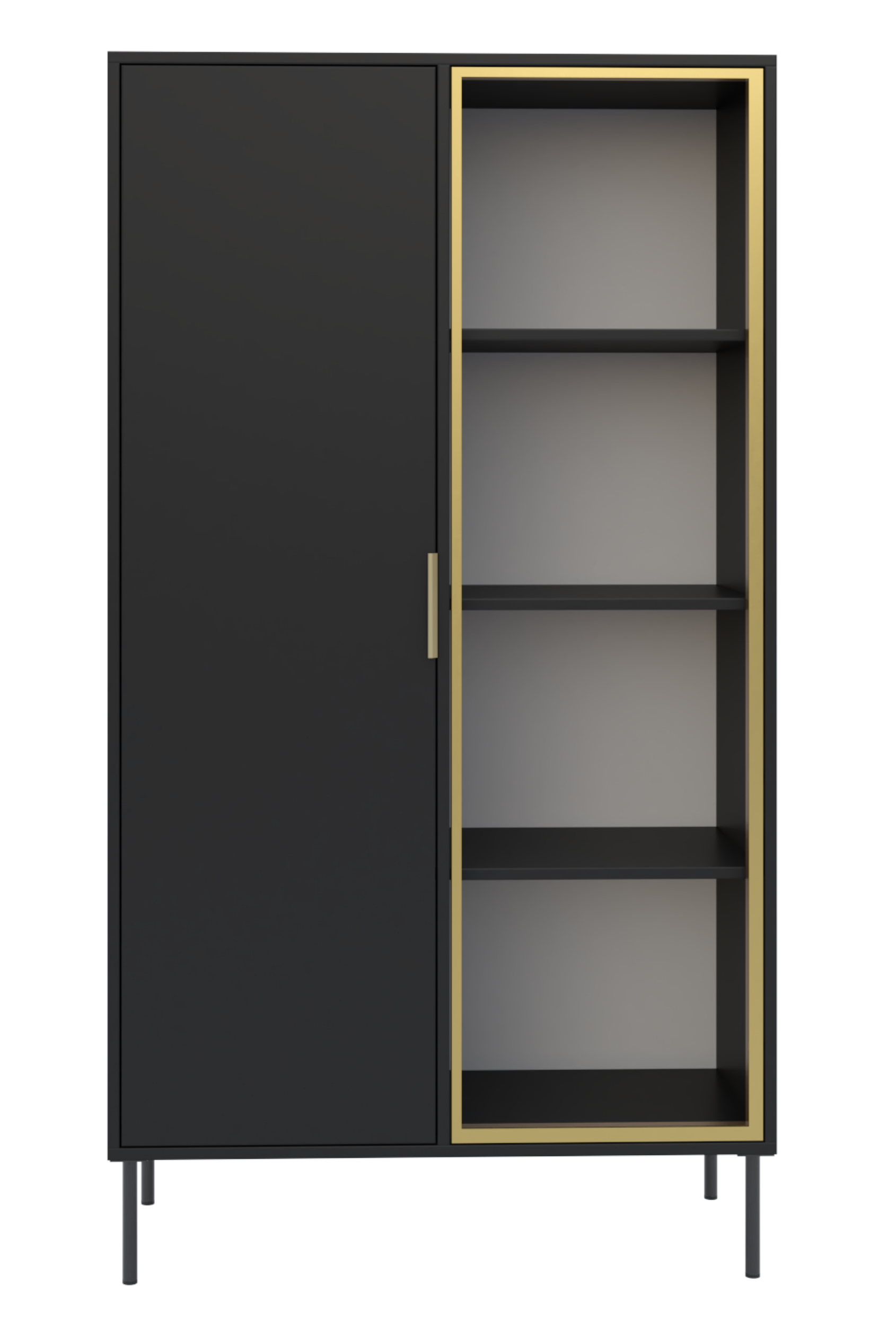 selsey-vena-zweifl-geliger-vitrinenschrank-mit-glasfront-90-cm-schwarz image 4