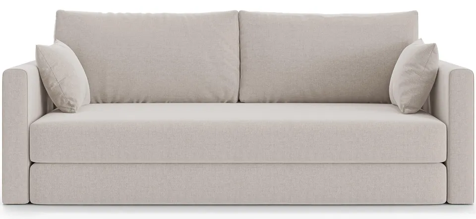 selsey-avolia-dreisitziges-schlafsofa-ausklappbar-hellbeige-mit-flechtmuster image 1