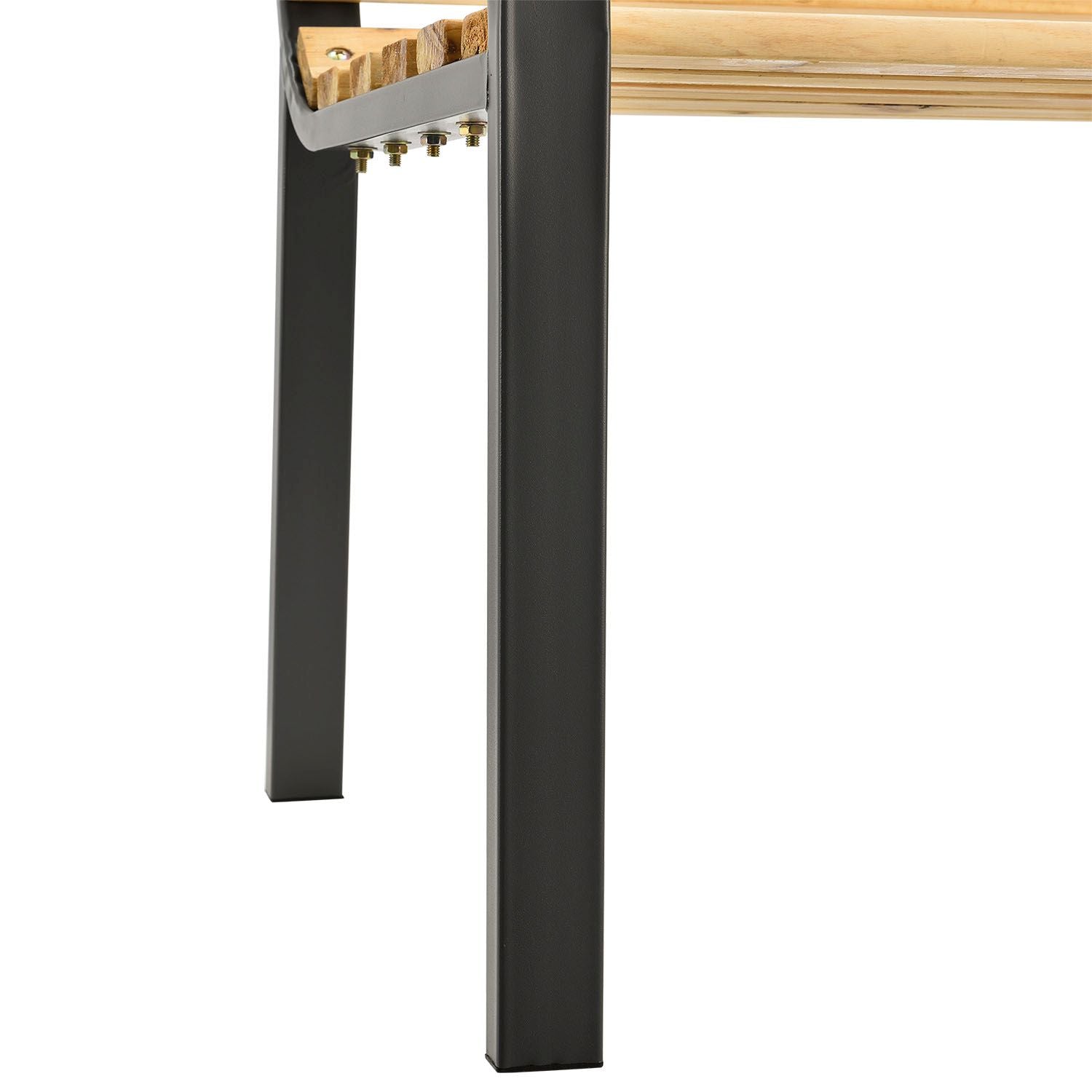 juskys-gartenbank-modena-120-cm-holz-stahl-2-sitzer image 7