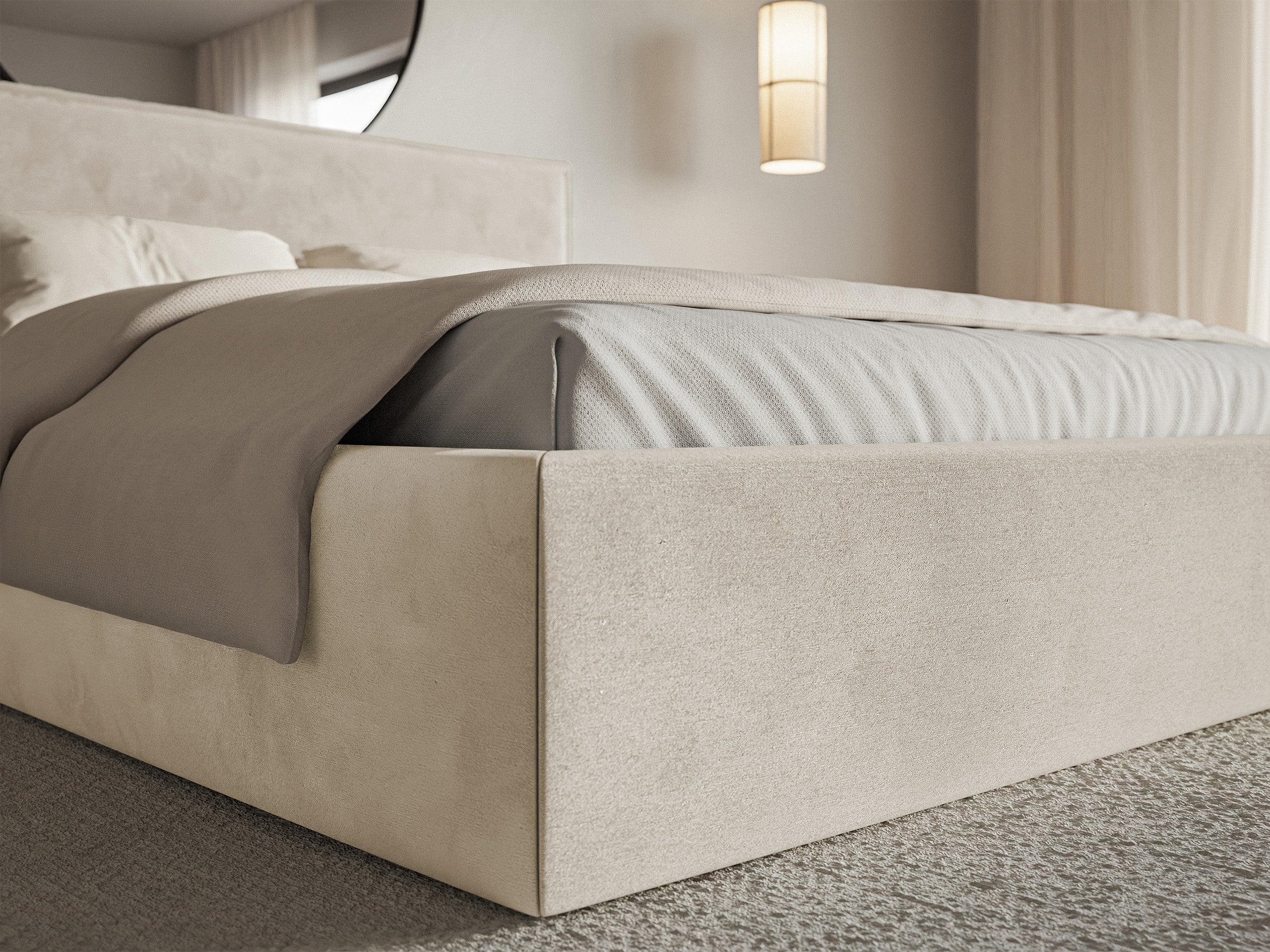 selsey-softie-polsterbett-160x200-cm-beige-hydrophober-samt-mit-stauraum-metallr image 7
