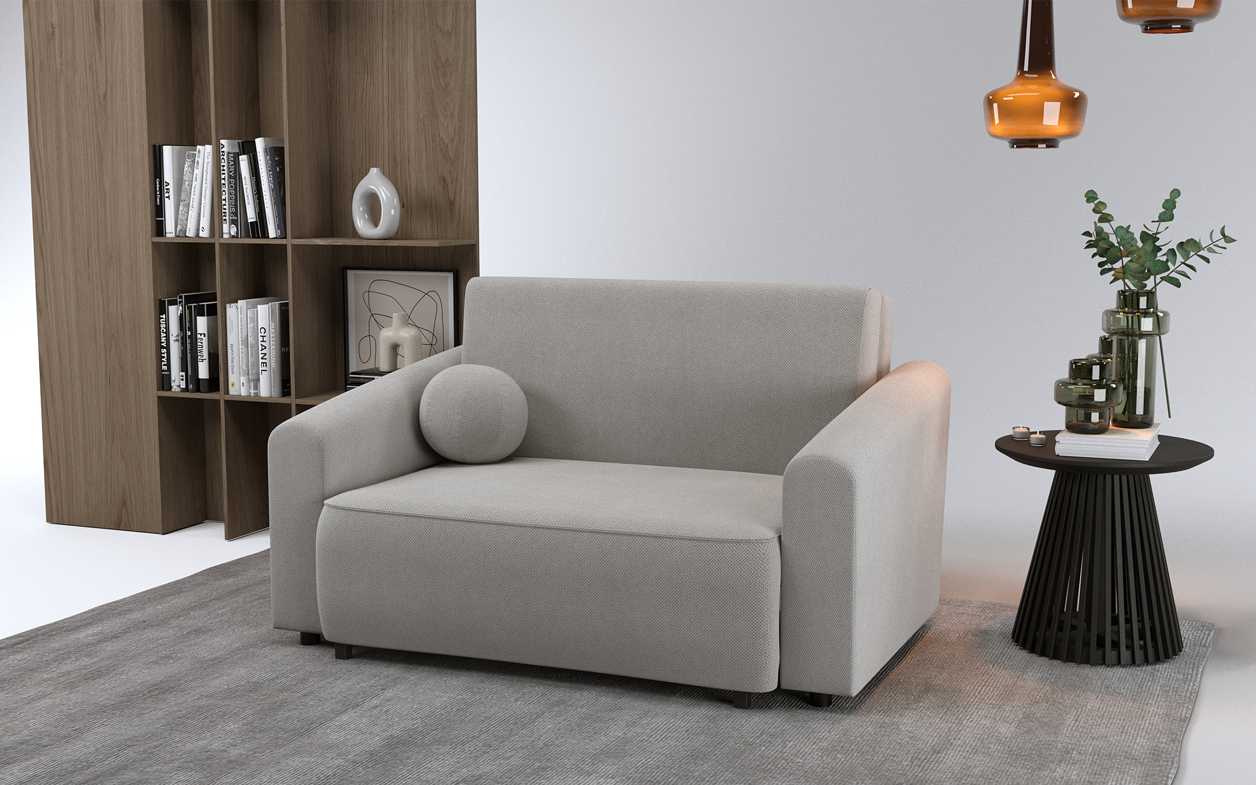 selsey-stevio-zweisitzer-schlafsofa-ausziehbar-150-cm-mit-stauraum-grau-hydropho image 2