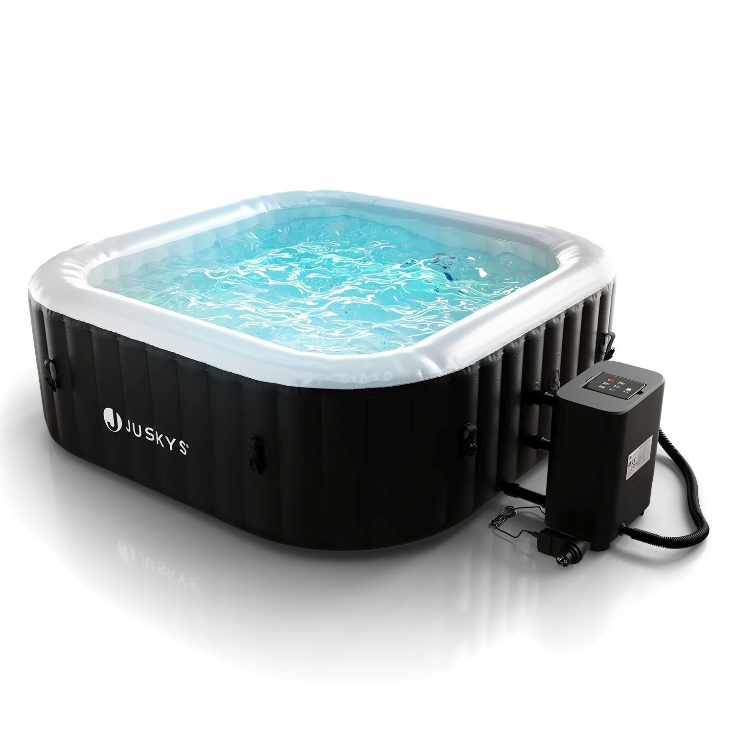 juskys-spaluxe-whirlpool-aufblasbar-f-r-4-6-personen-910-liter-schwarz-wei image 8