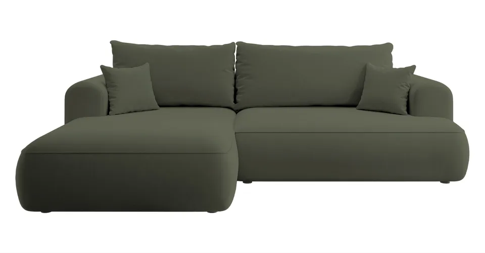 selsey-ovo-ecksofa-mit-schlaffunktion-l-form-links-olivgr-ner-samt-mit-stauraum image 1