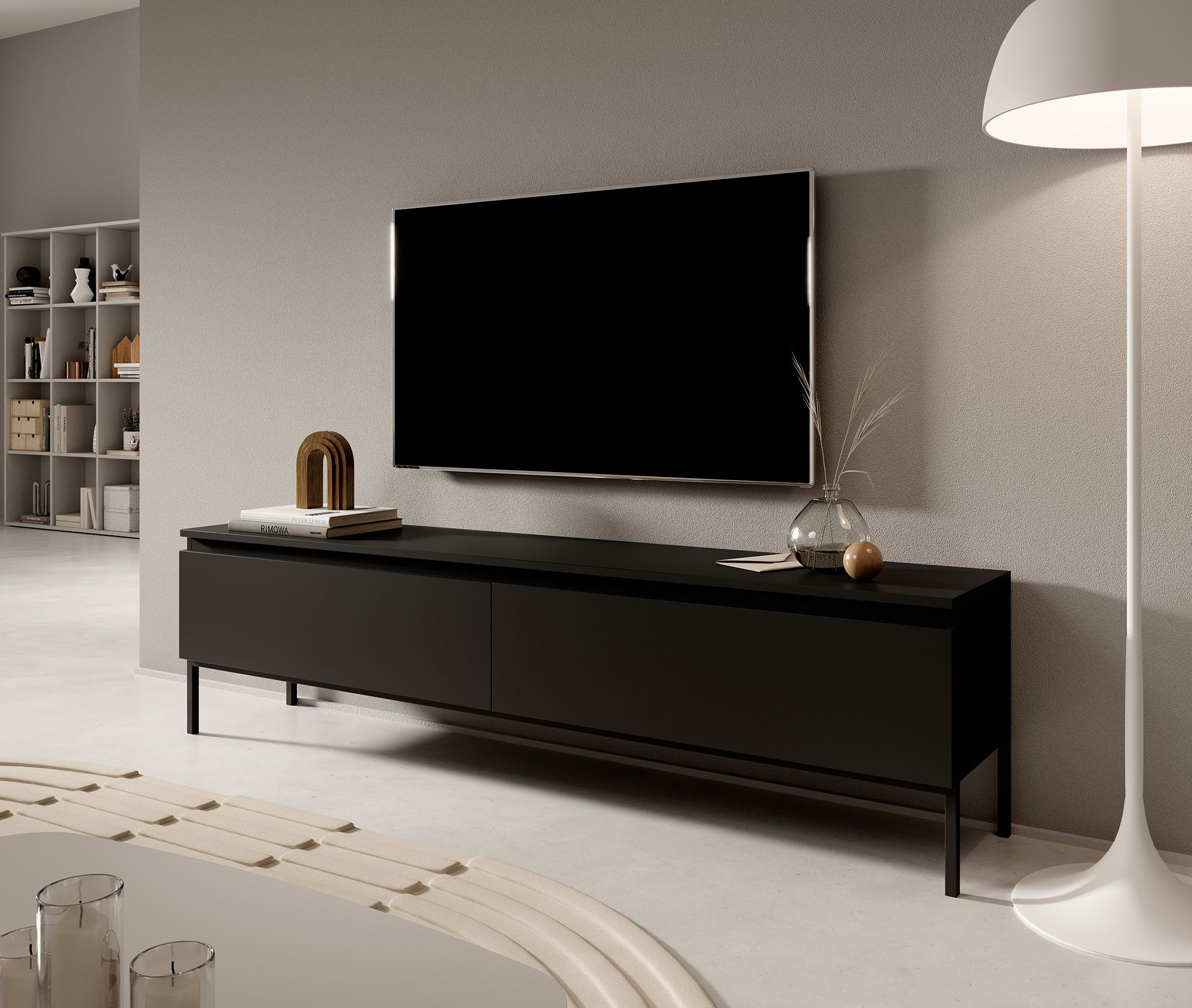 selsey-tv-schrank-bemmi-175-cm-schwarz-mit-schwarzen-beinen image 3