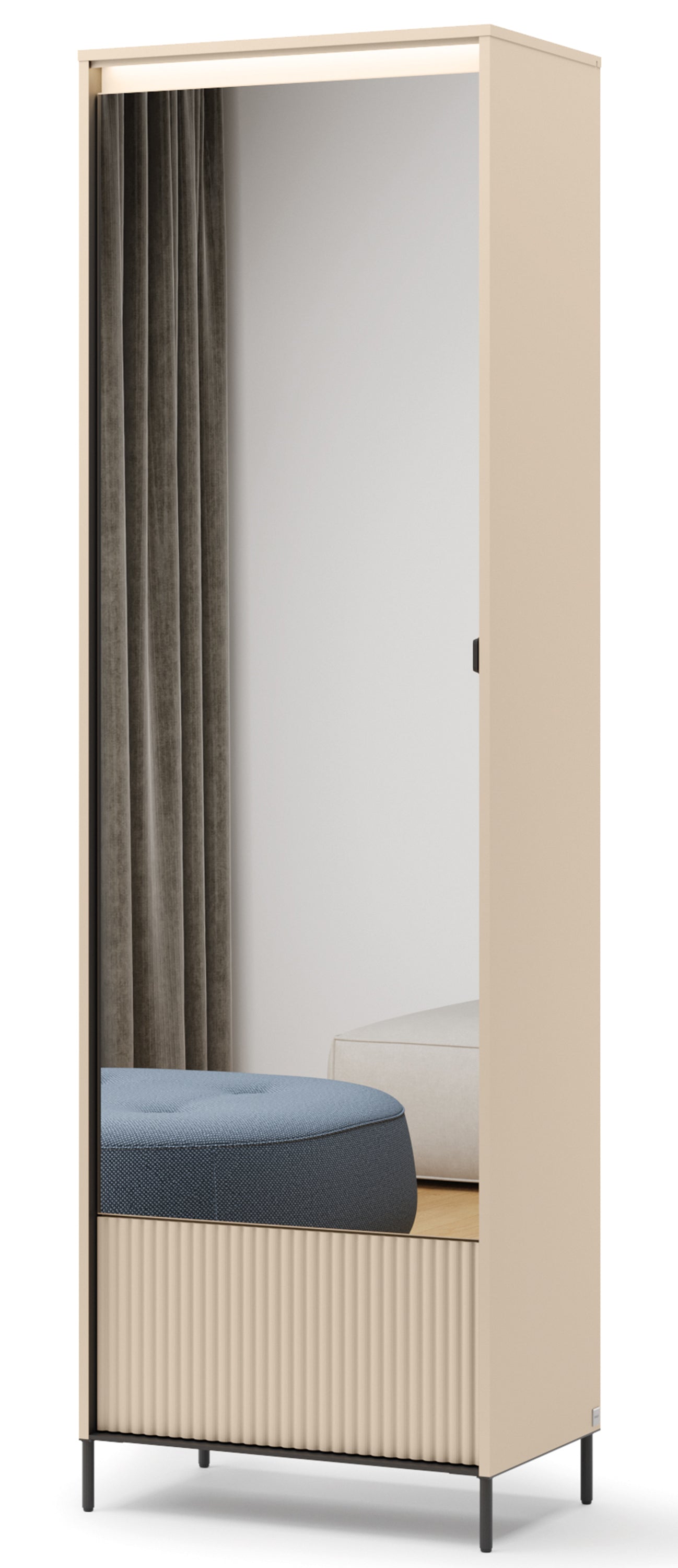selsey-trend-schrank-65-cm-eint-rig-mit-spiegel-und-beleuchtung-geriffelte-front image 3