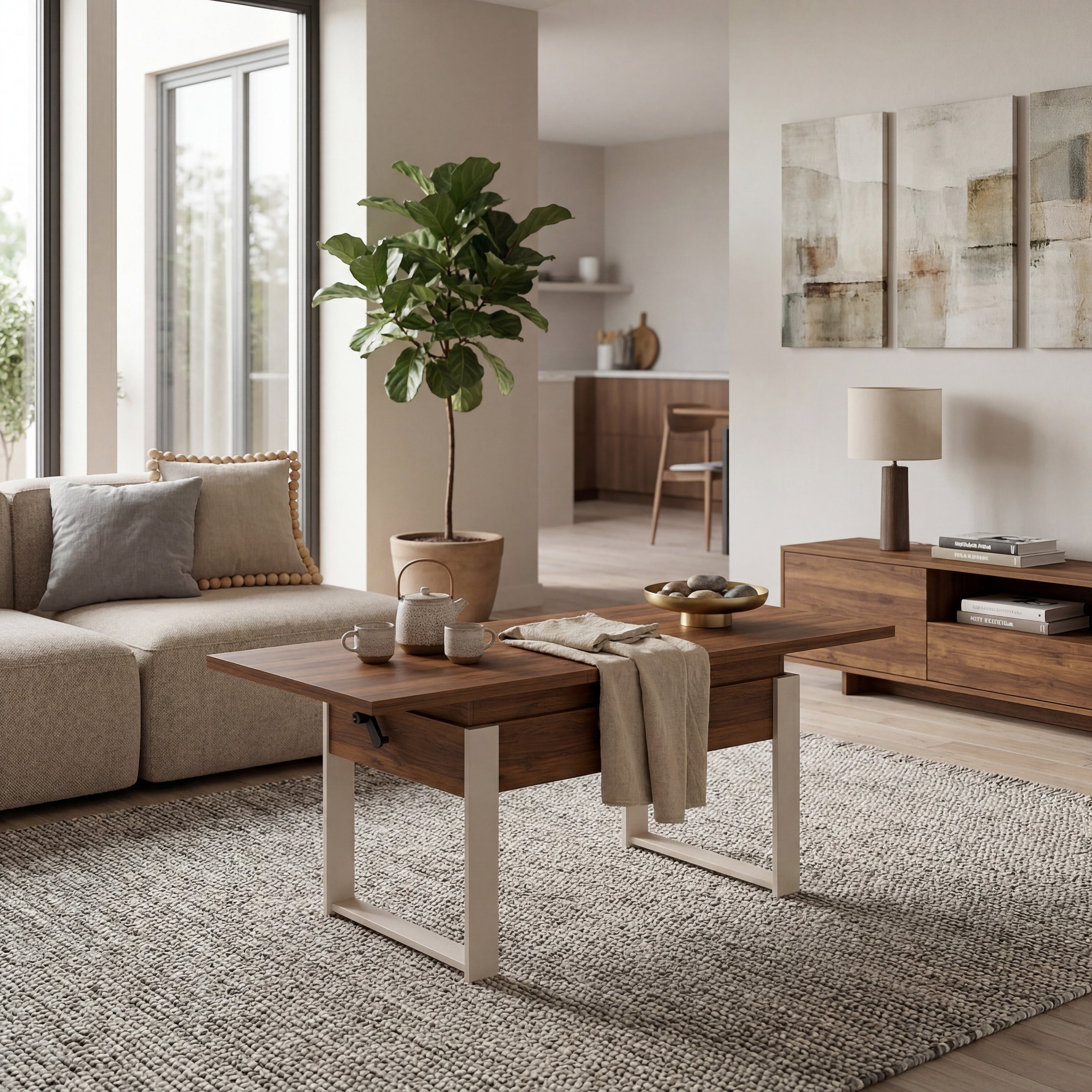 selsey-hugo-ausziehbarer-couchtisch-120-157-x67-cm-warmia-nussbaum-kaschmir image 2