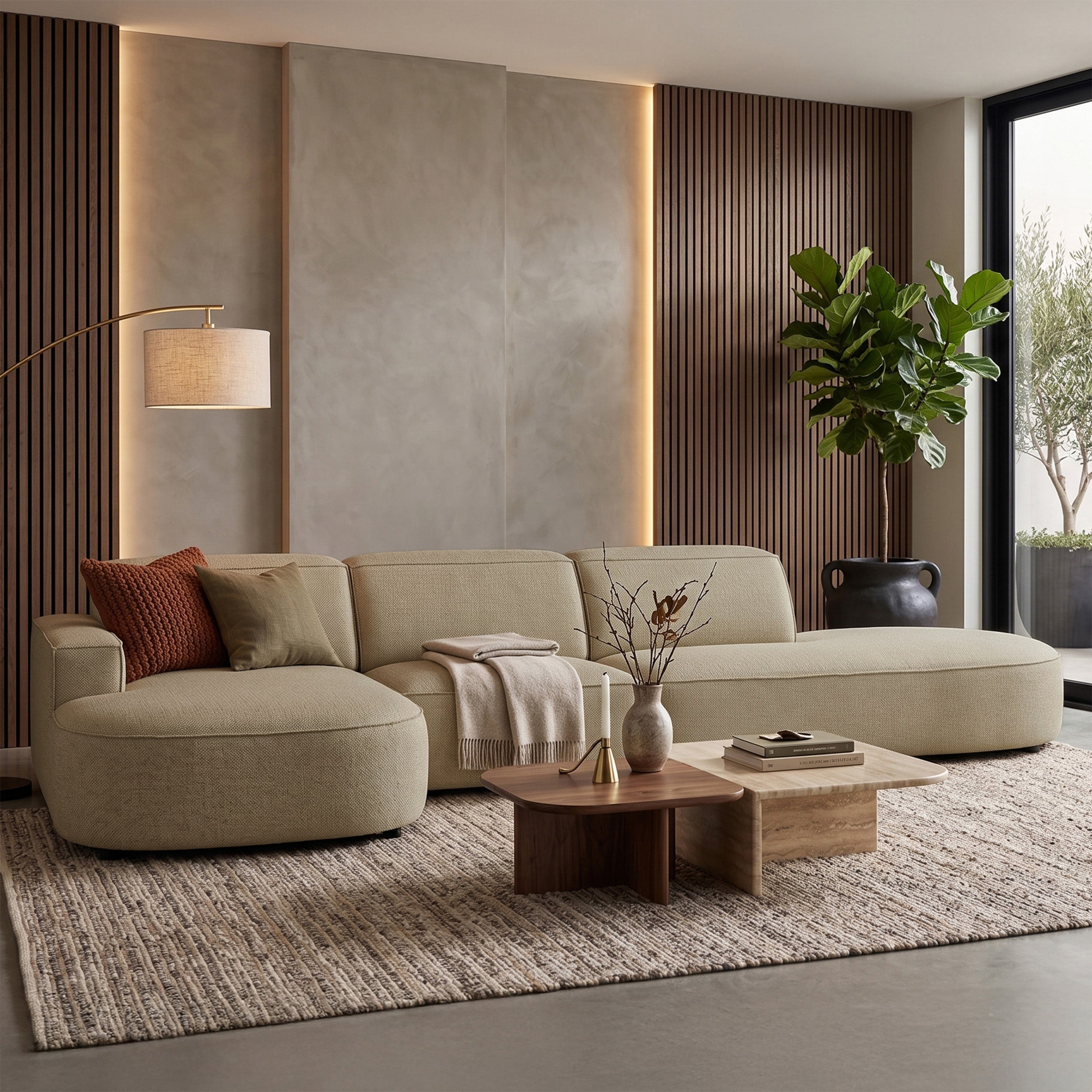 selsey-sallmo-modulares-ecksofa-l-form-links-dunkelbeige-hydrophobes-chenille image 2