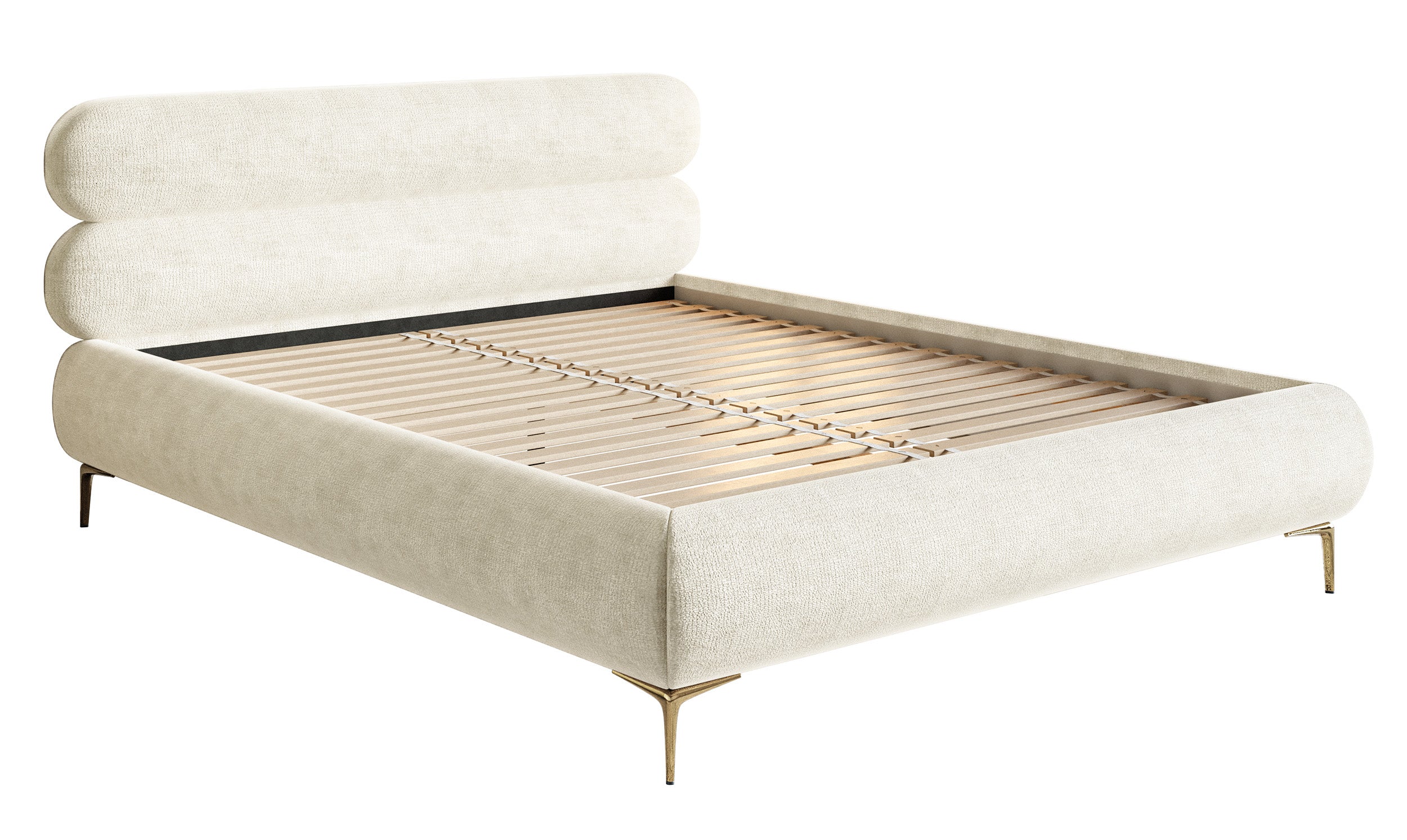 selsey-roule-polsterbett-180x200-cm-cremefarbener-chenille-mit-goldenen-beinen image 7