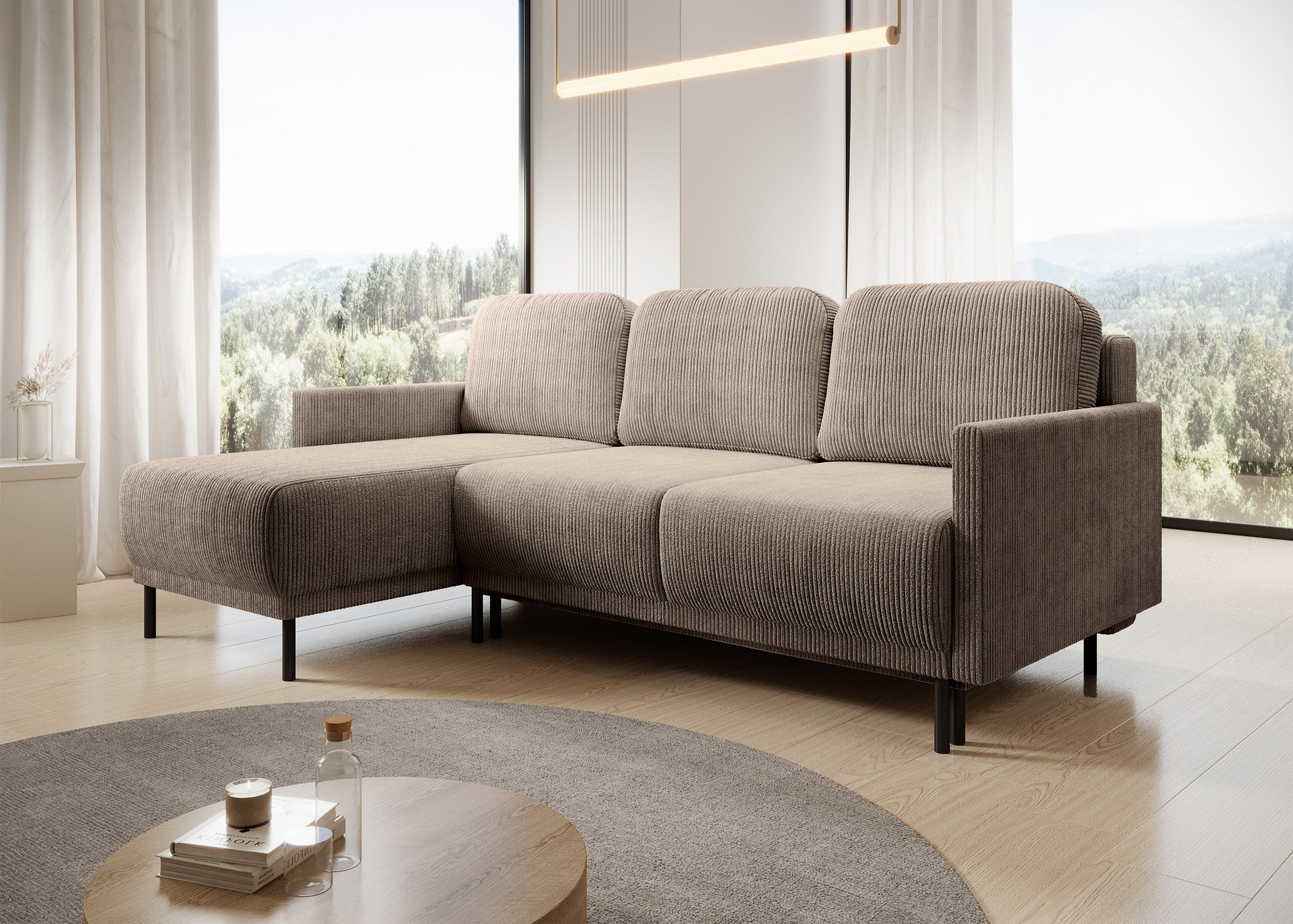 selsey-hamiel-eckcouch-l-form-ausziehbar-mit-stauraum-beige-cord image 3