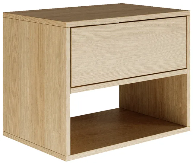 selsey-framme-h-ngender-nachttisch-50-cm-lindberg-eiche-mit-schublade image 1