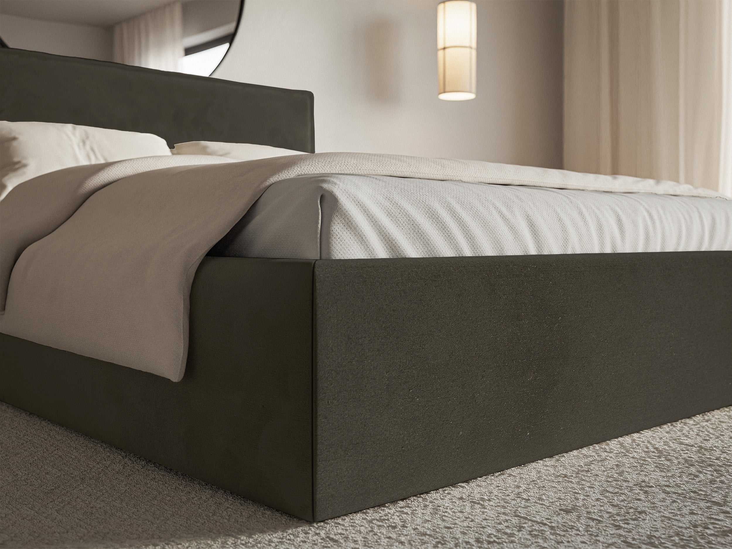 selsey-softie-slim-polsterbett-160x200-cm-dunkelgr-ner-velours-mit-stauraum image 5