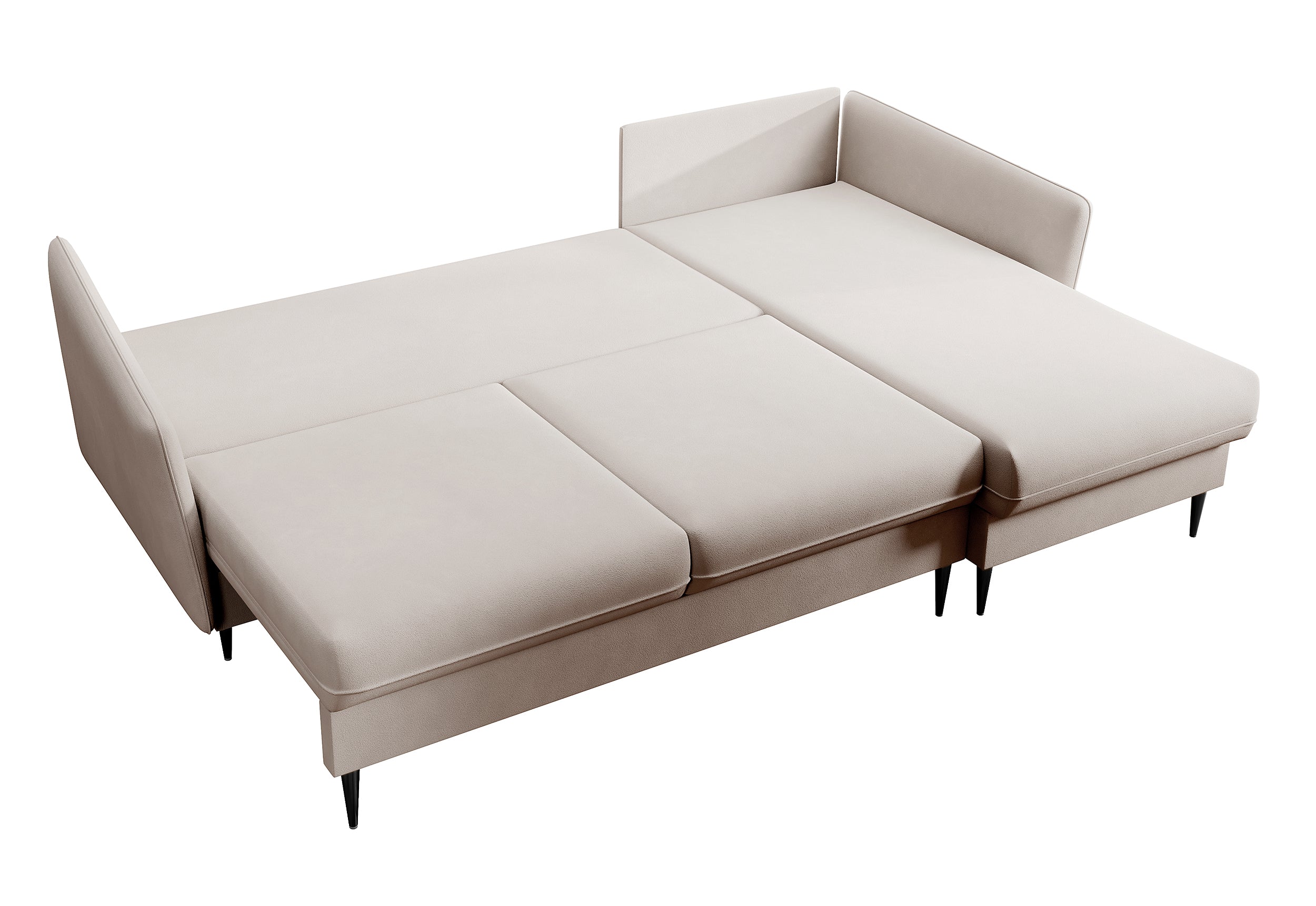 selsey-volio-ecksofa-mit-schlaffunktion-beige-wasserabweisender-samt-schwarze-be image 6