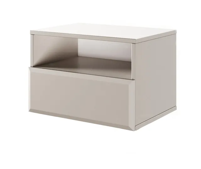 selsey-chocolated-h-ngender-nachttisch-mit-schublade-und-fach-54-cm-sandbeige image 1