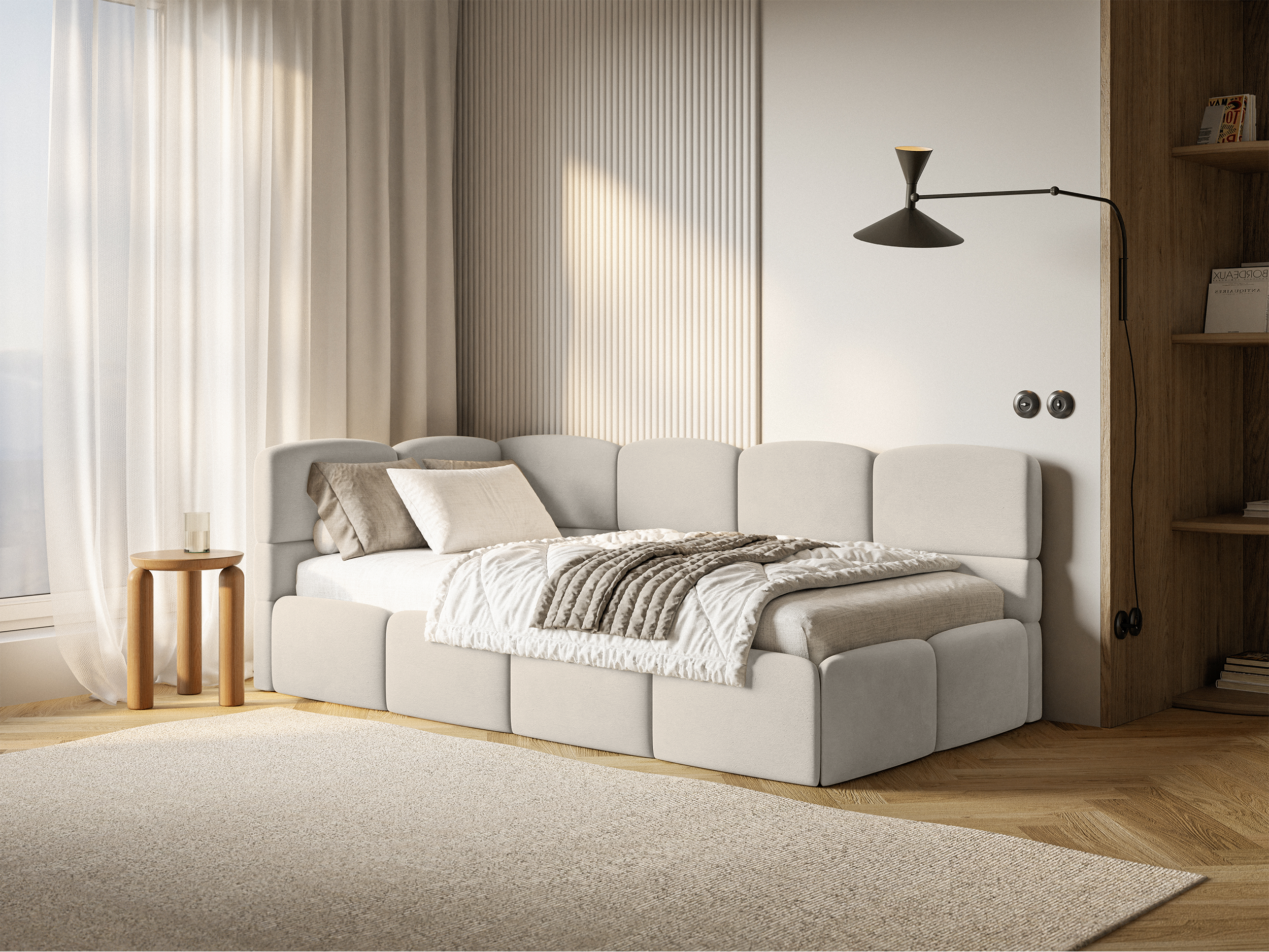 selsey-cloudy-jugendbett-120x200-cm-links-mit-stauraum-hellbeiger-velours image 5