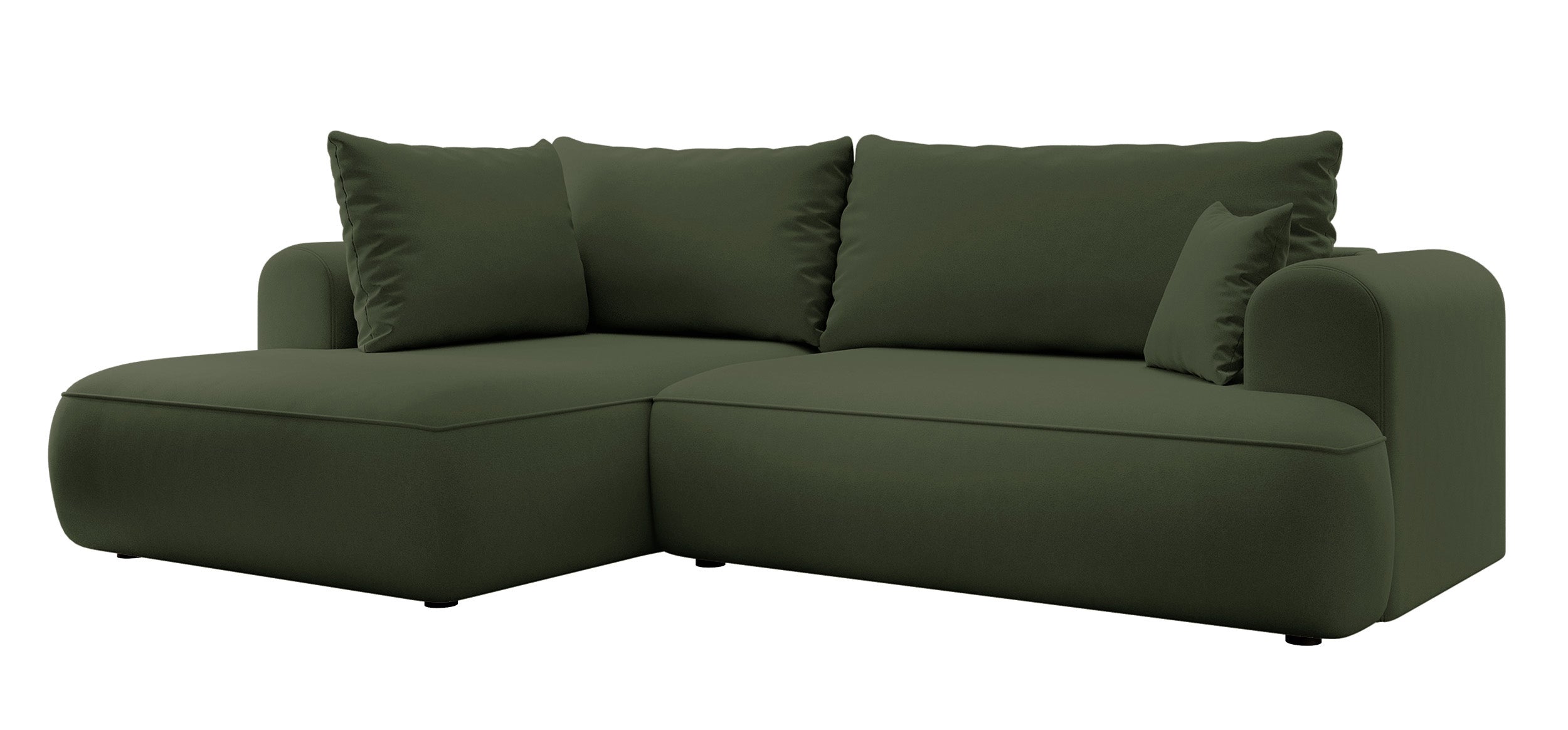 selsey-ovo-ecksofa-mit-schlaffunktion-links-l-form-olivgr-ner-pflegeleichter-sam image 1