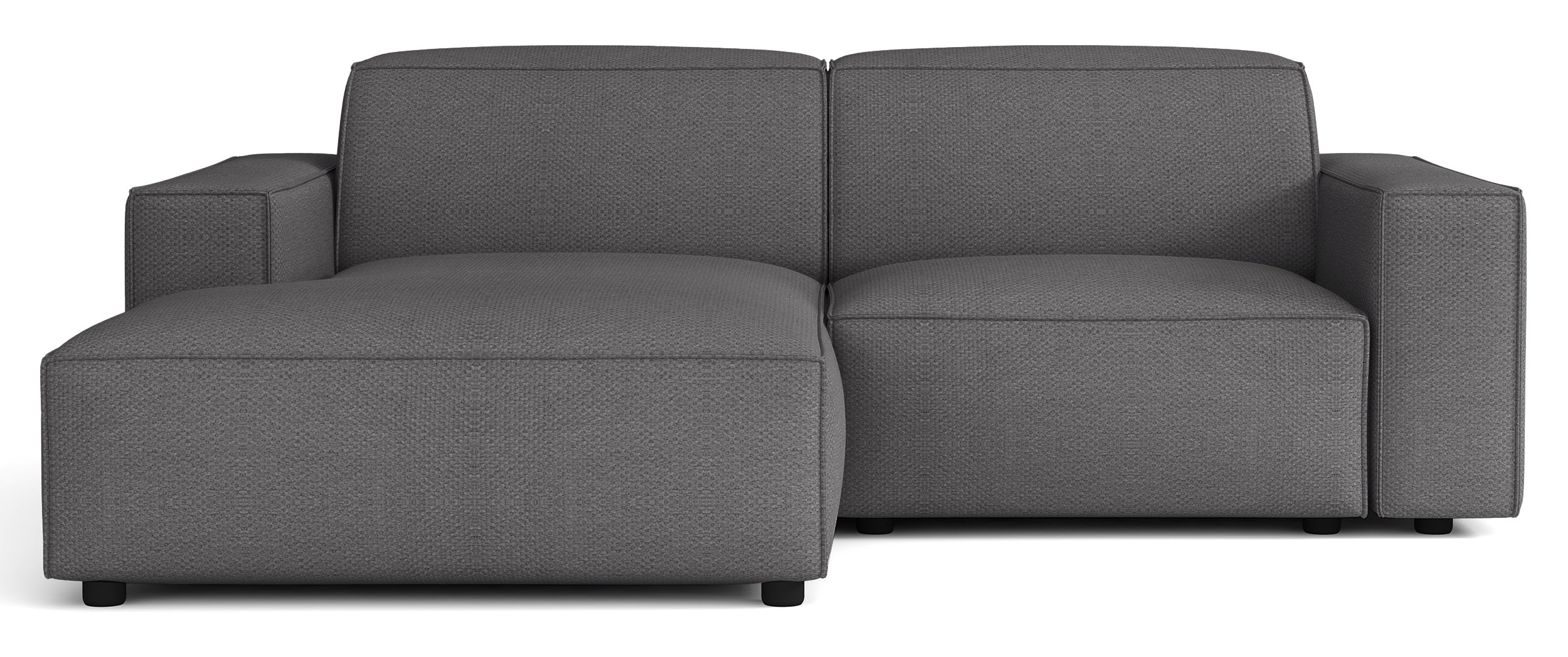 selsey-sellmo-modulares-ecksofa-l-f-rmig-klein-linksseitig-dunkelgrauer-chenille image 1